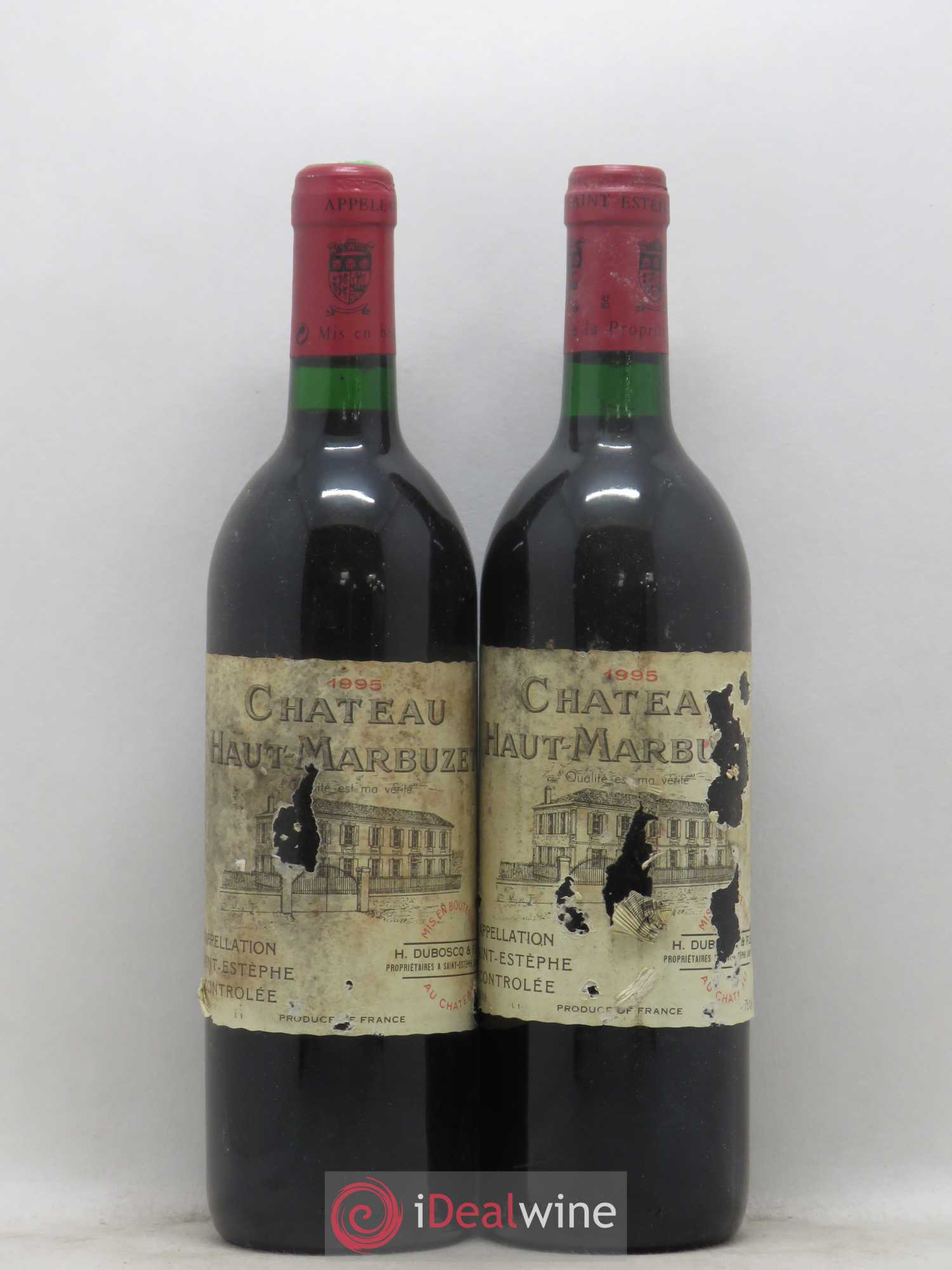 Château Haut Marbuzet 1995 - Lot de 2 bouteilles - 0