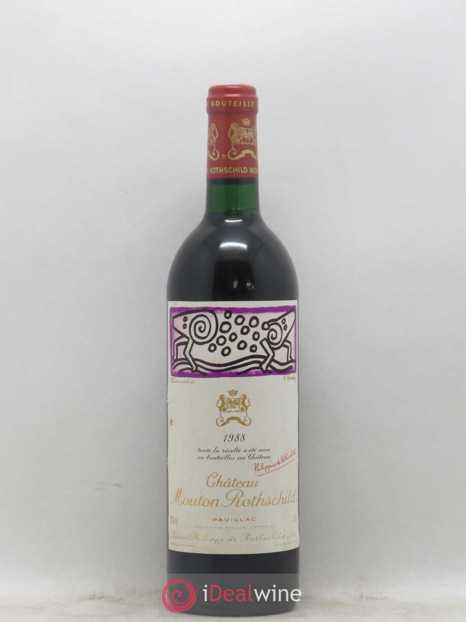 Château Mouton Rothschild 1er Grand Cru Classé 1988 - Lot de 1 bouteille - 0