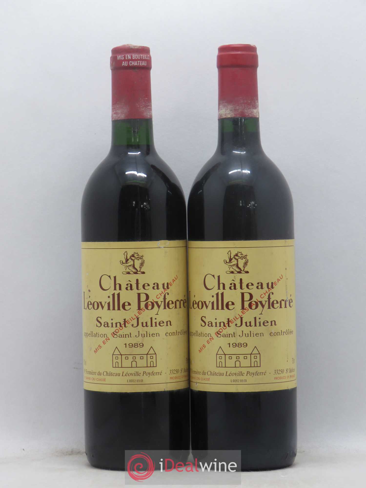 Château Léoville Poyferré 2ème Grand Cru Classé 1989 - Lot de 2 bouteilles - 0