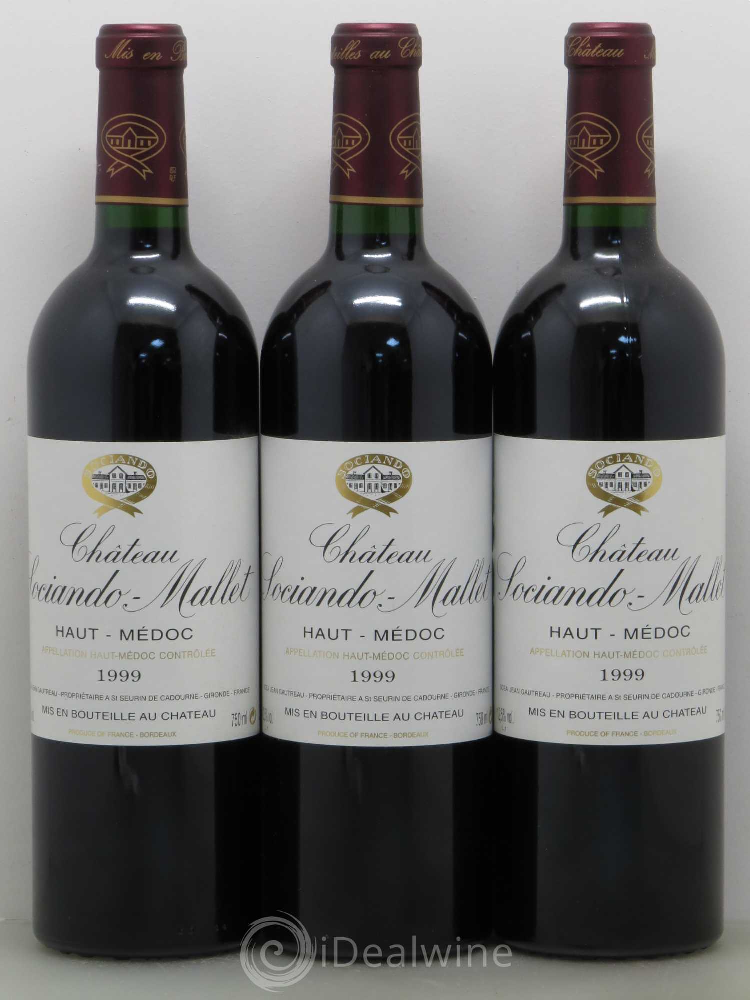 Château Sociando Mallet 1999 - Lot de 6 bouteilles - 2