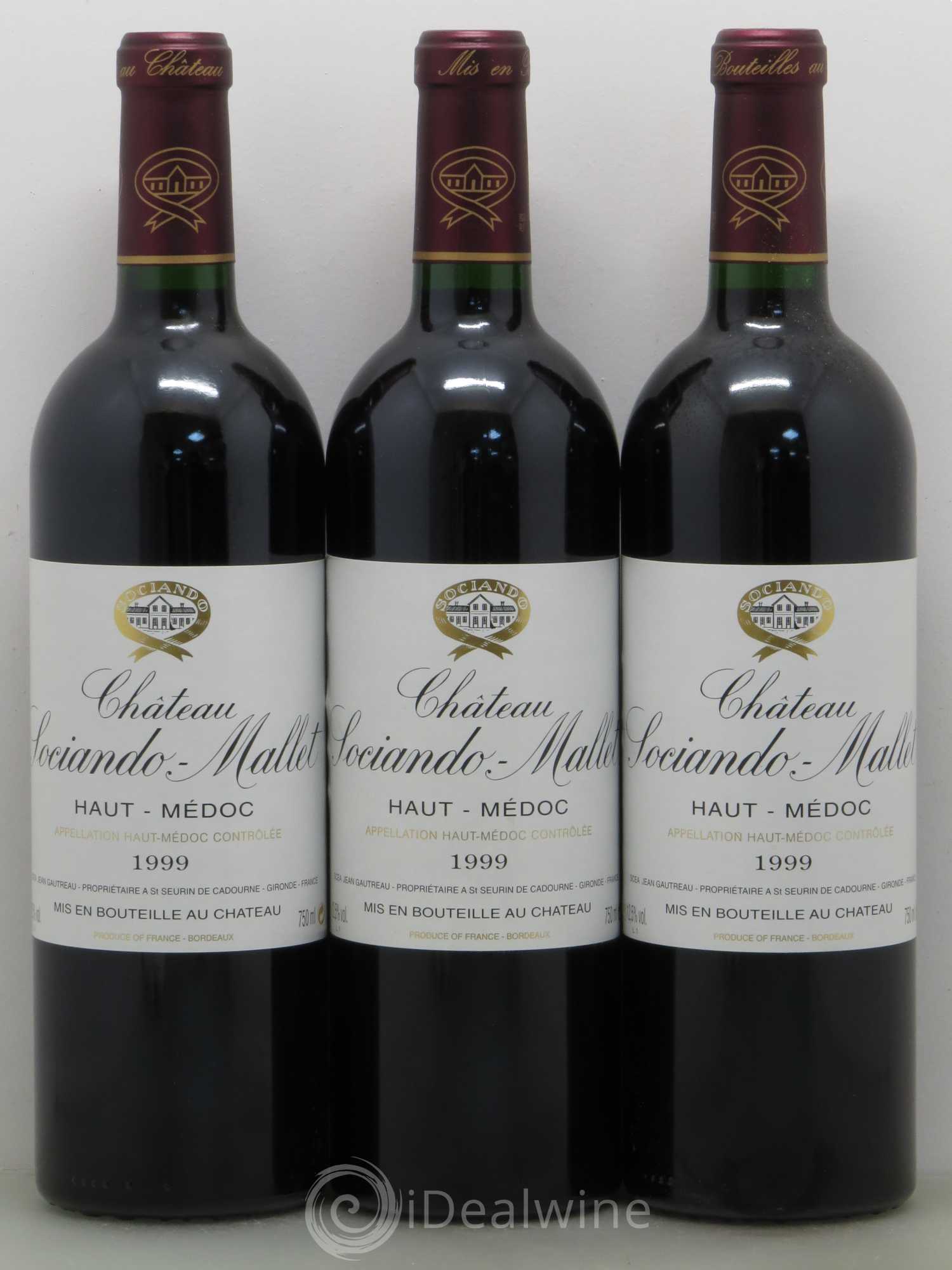 Château Sociando Mallet 1999 - Lot de 6 bouteilles - 2
