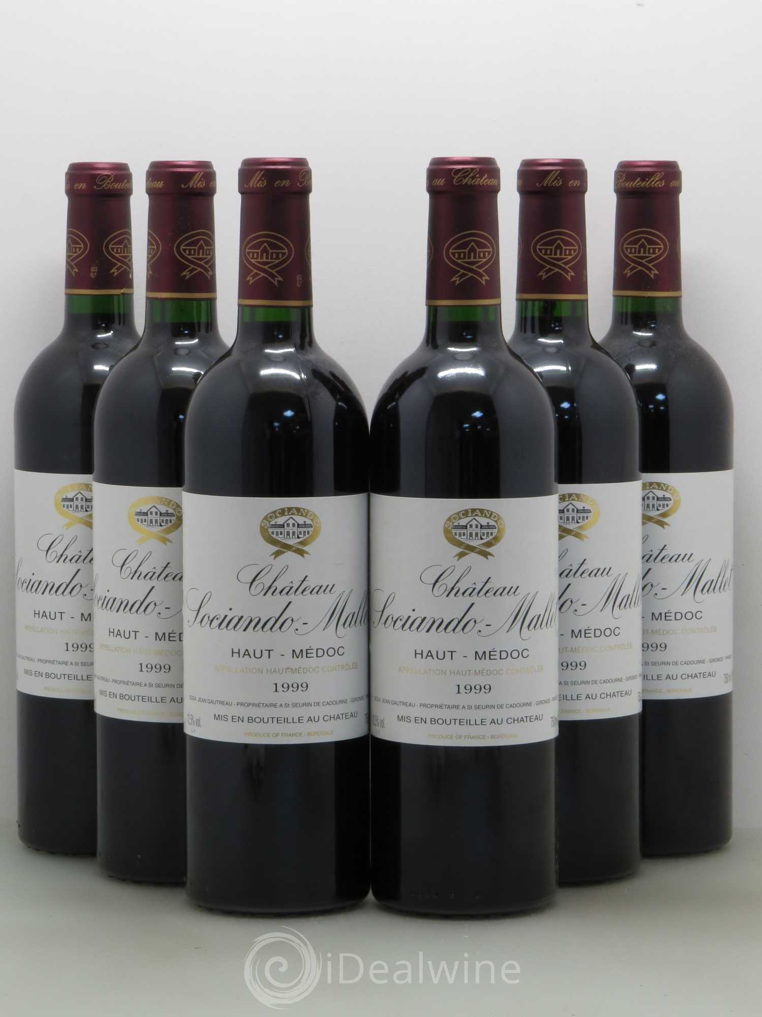 Château Sociando Mallet 1999 - Lot de 6 bouteilles - 0