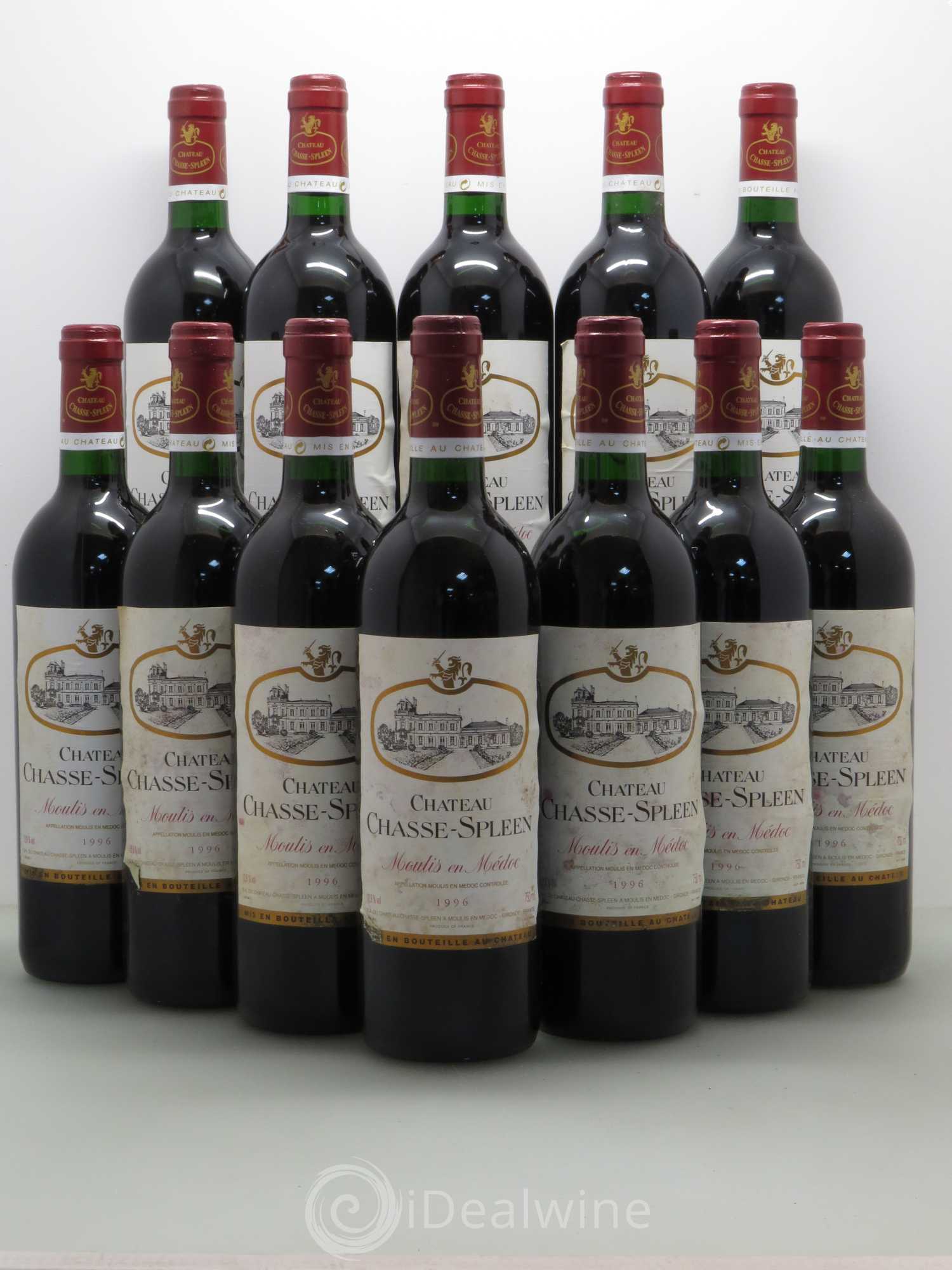 Château Chasse Spleen 1996 - Lot de 12 bouteilles - 0