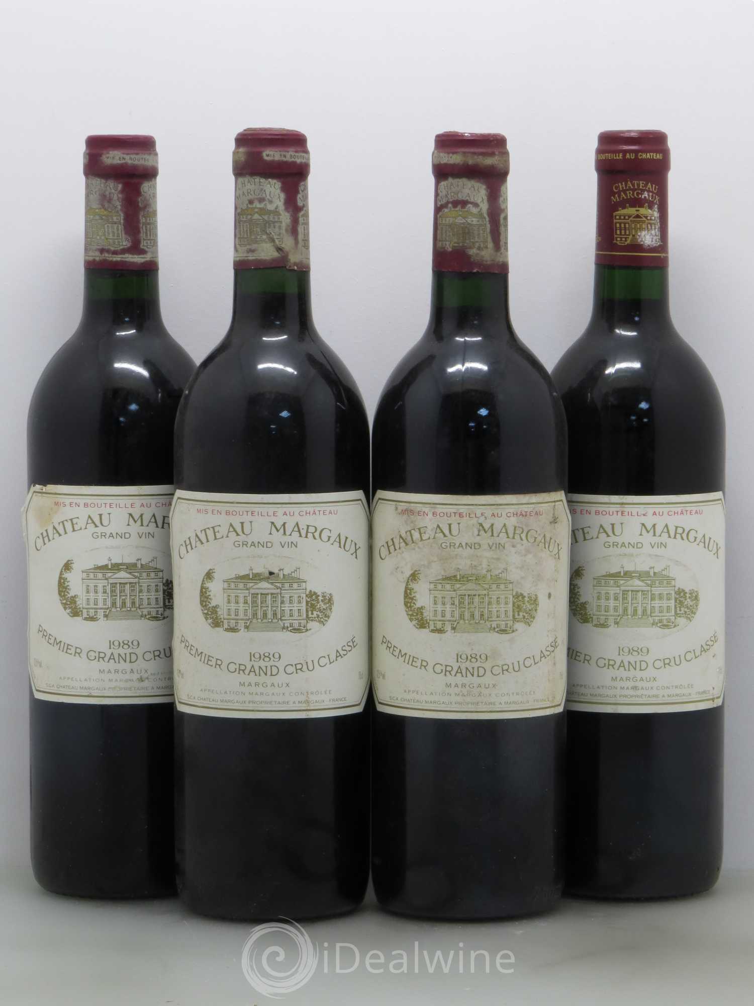 Château Margaux 1er Grand Cru Classé 1989 - Lot de 4 bouteilles - 0