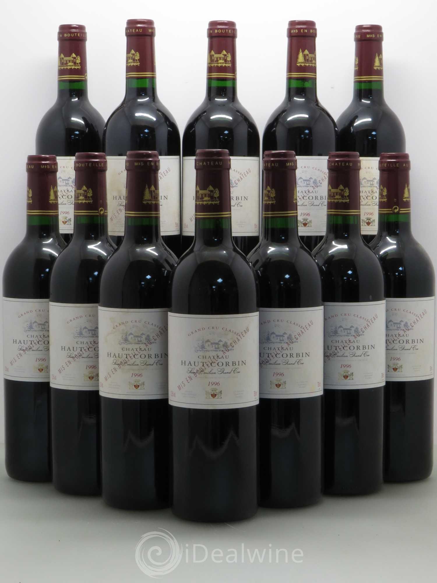 Château Haut Corbin Grand Cru 1996 - Lot de 12 bouteilles - 0