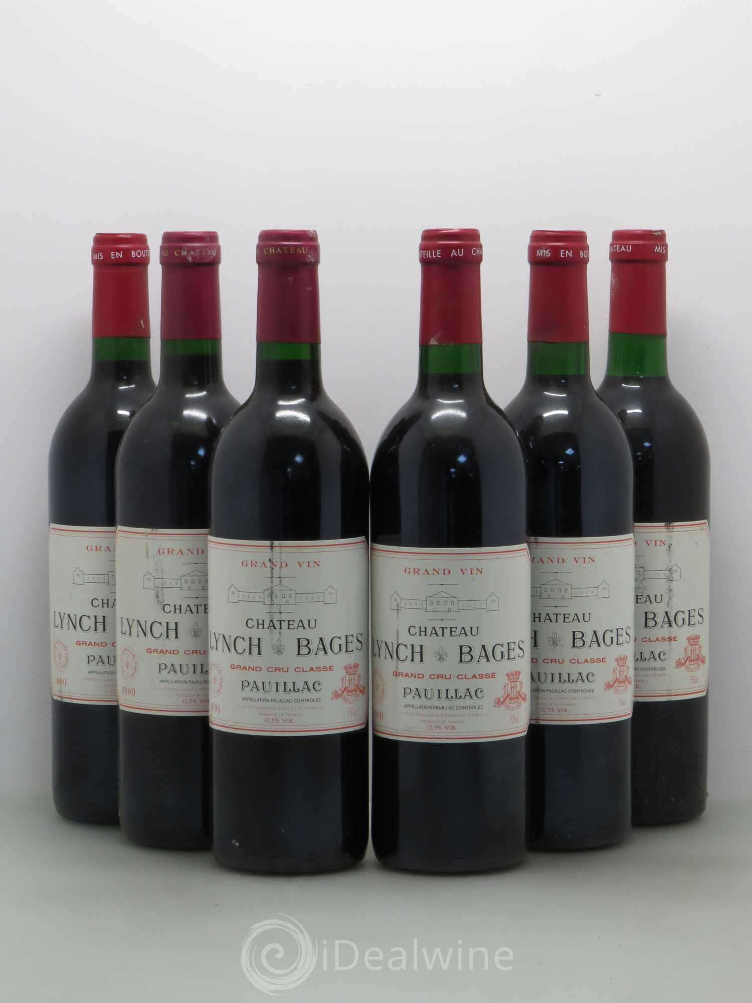 Château Lynch Bages 5ème Grand Cru Classé 1990 - Lot de 6 bouteilles - 0