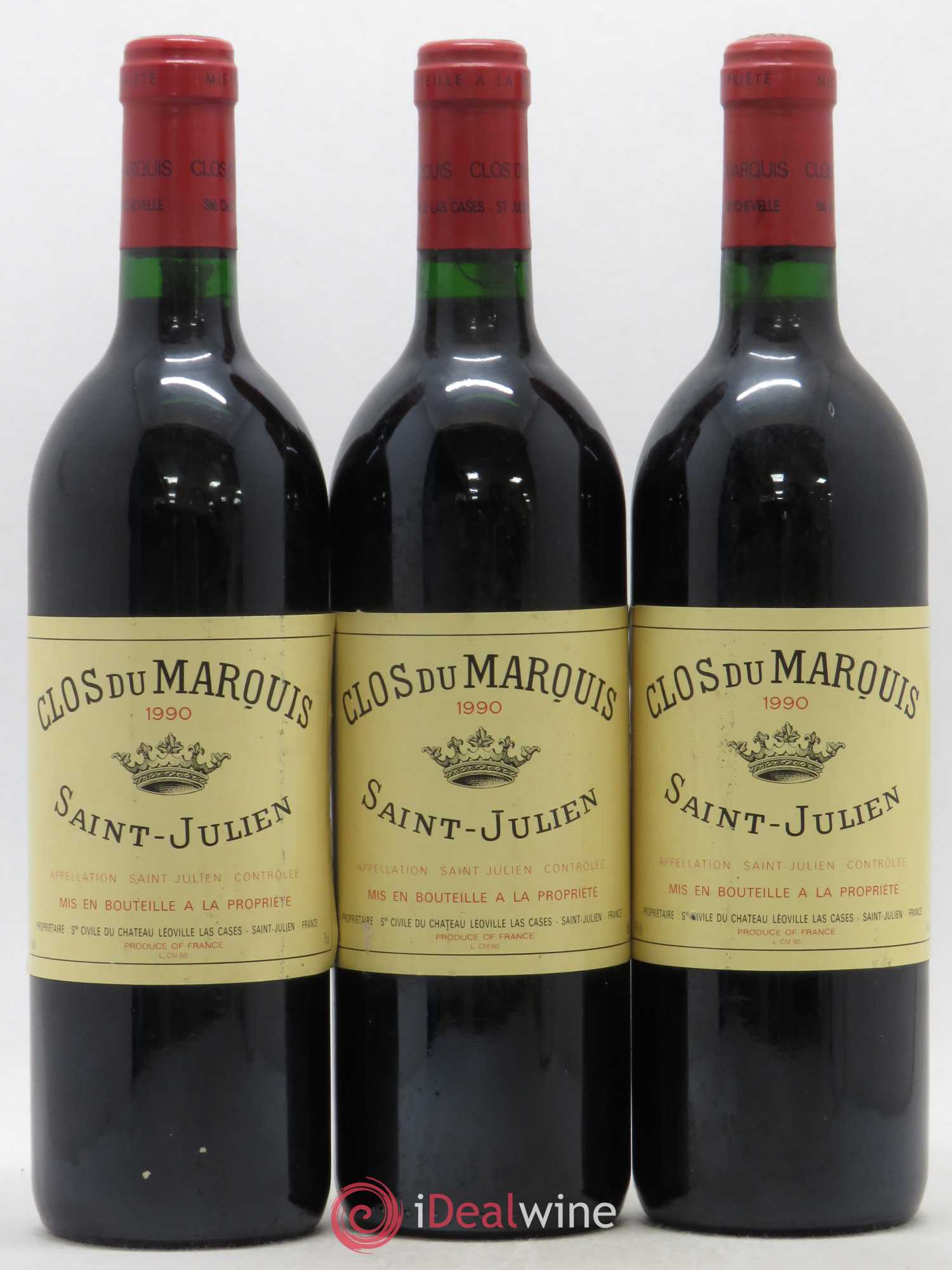 Clos du Marquis 1990 - Lot de 3 bouteilles - 0