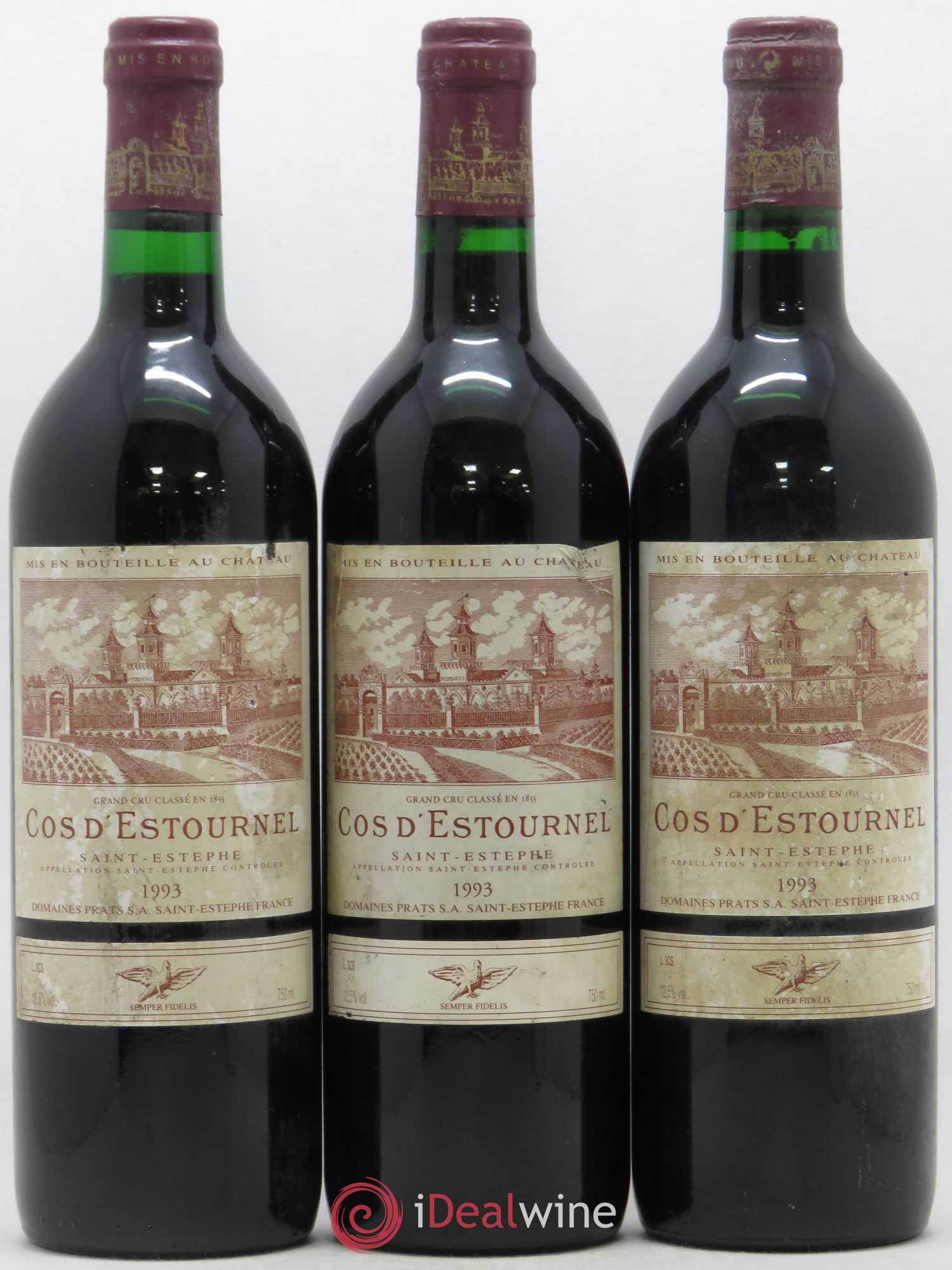 Cos d'Estournel 2ème Grand Cru Classé 1993 - Lot de 3 bouteilles - 0
