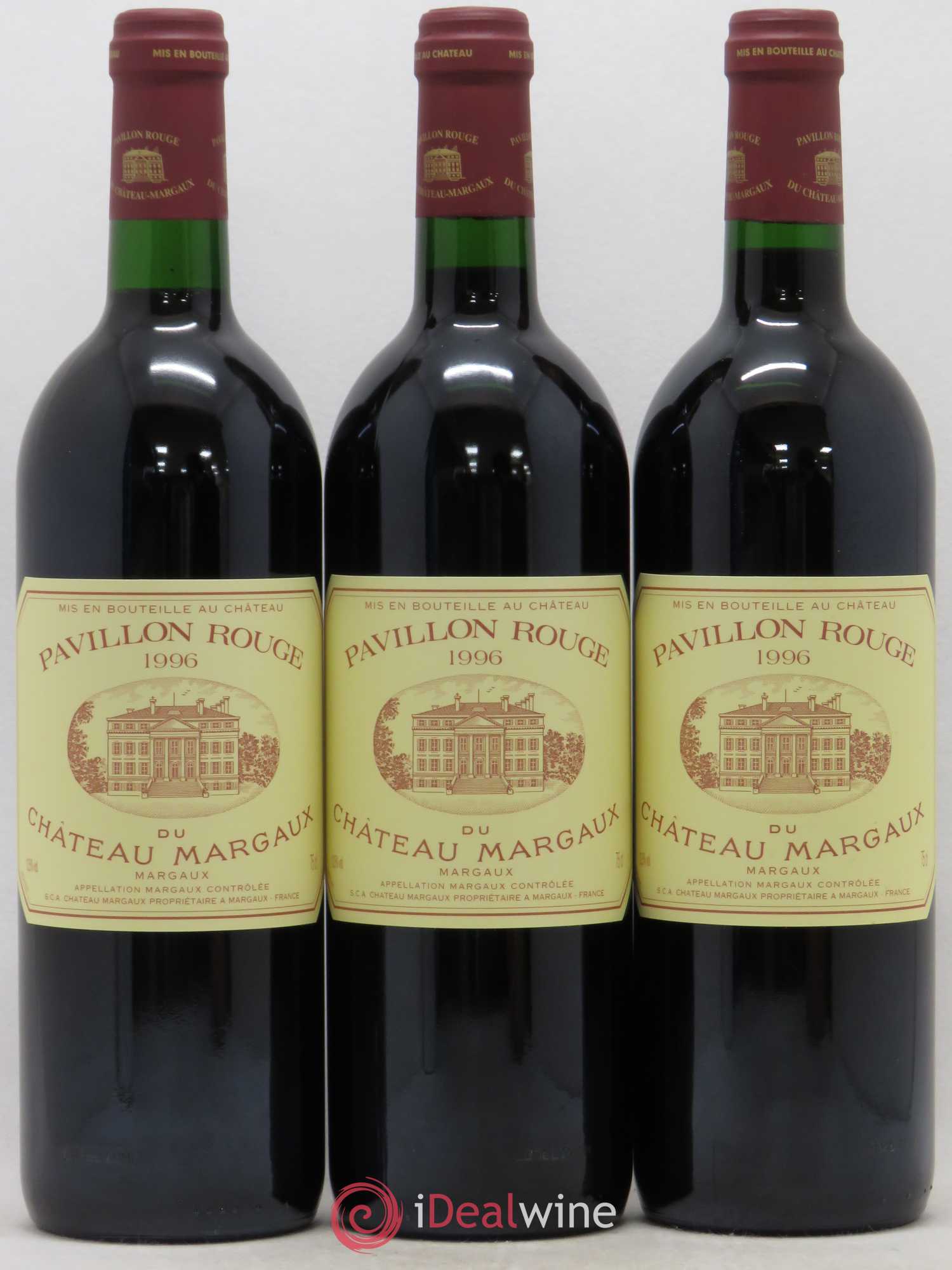 Pavillon Rouge du Château Margaux Second Vin 1996 - Lot de 3 bouteilles - 0