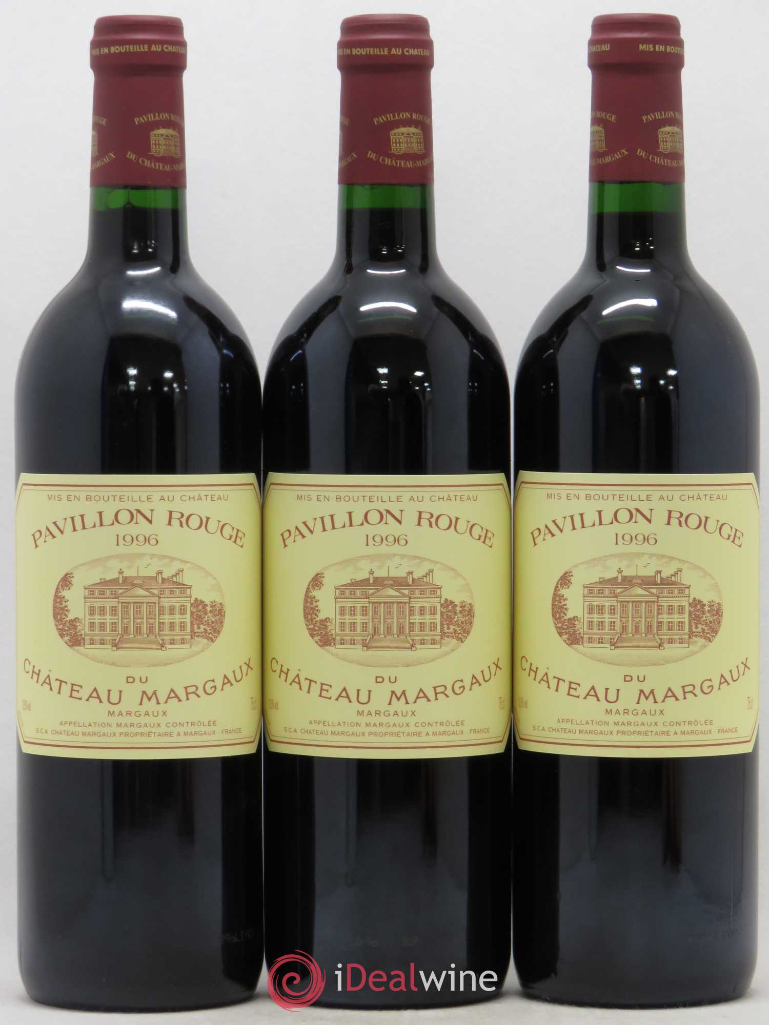 Pavillon Rouge du Château Margaux Second Vin 1996 - Lot de 3 bouteilles - 0