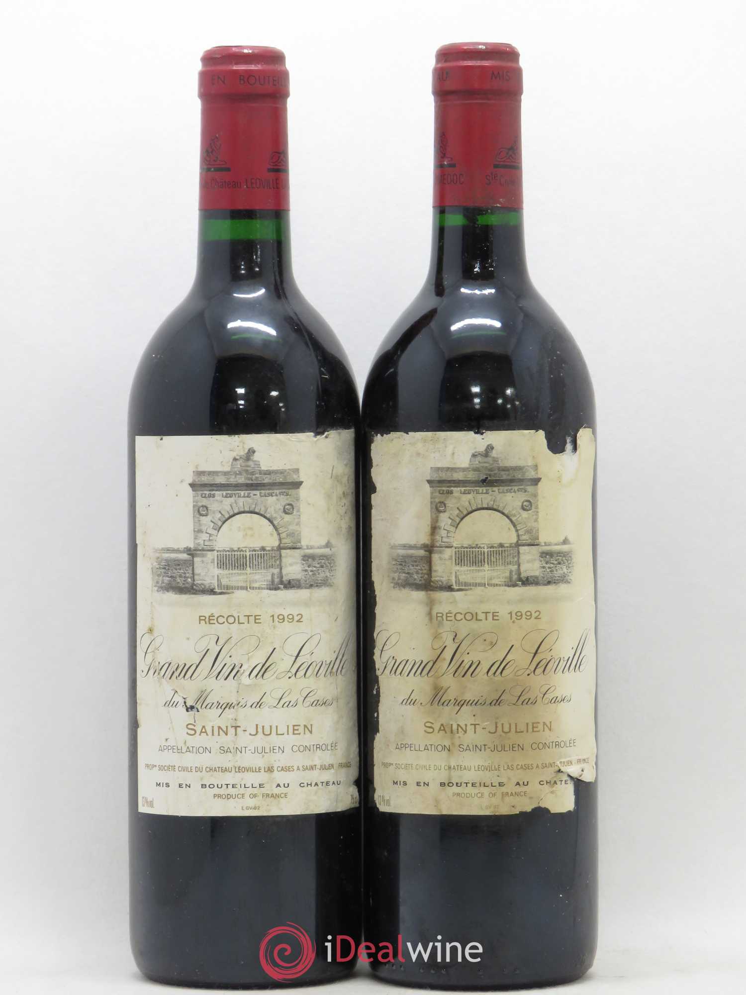 Château Léoville Las Cases 2ème Grand Cru Classé 1992 - Lot de 2 bouteilles - 0