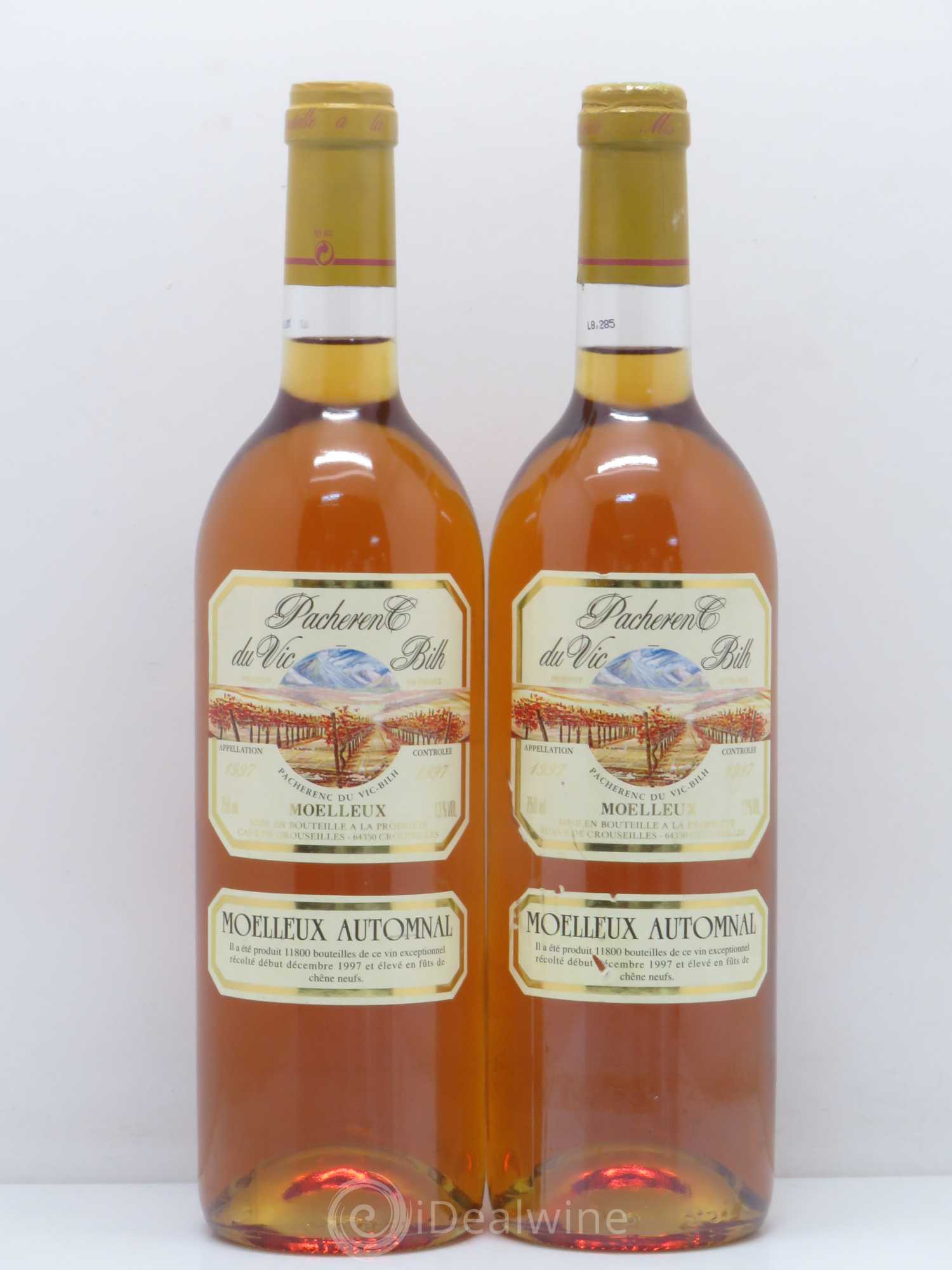 Pacherenc du Vic-Bilh moelleux automnal Cave de Crouseilles (sans prix de réserve) 1997 - Lotto di 2 bottiglie - 0