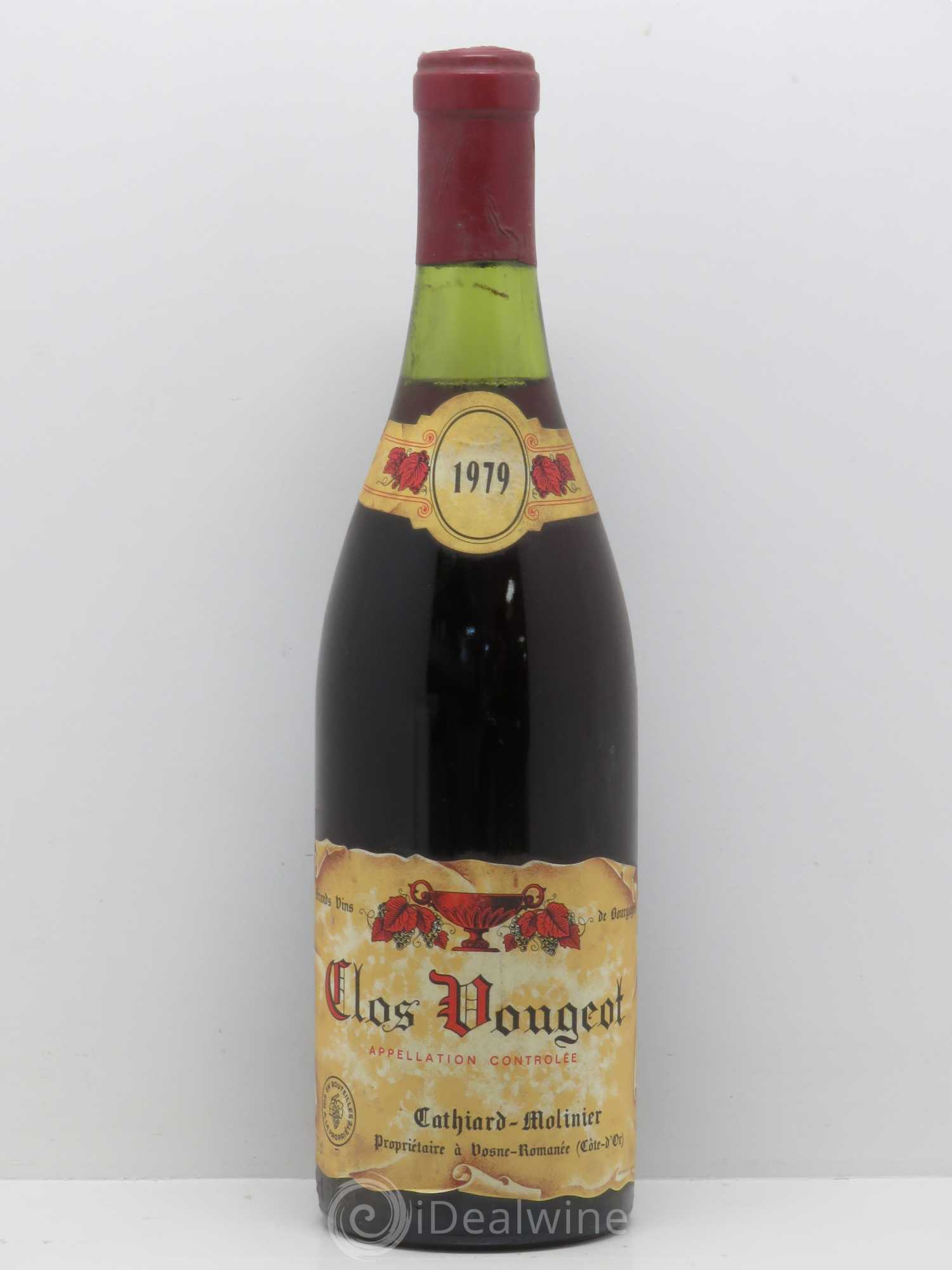 Clos de Vougeot Grand Cru Cathiard Molinier 1979 - Lot de 1 bouteille - 0