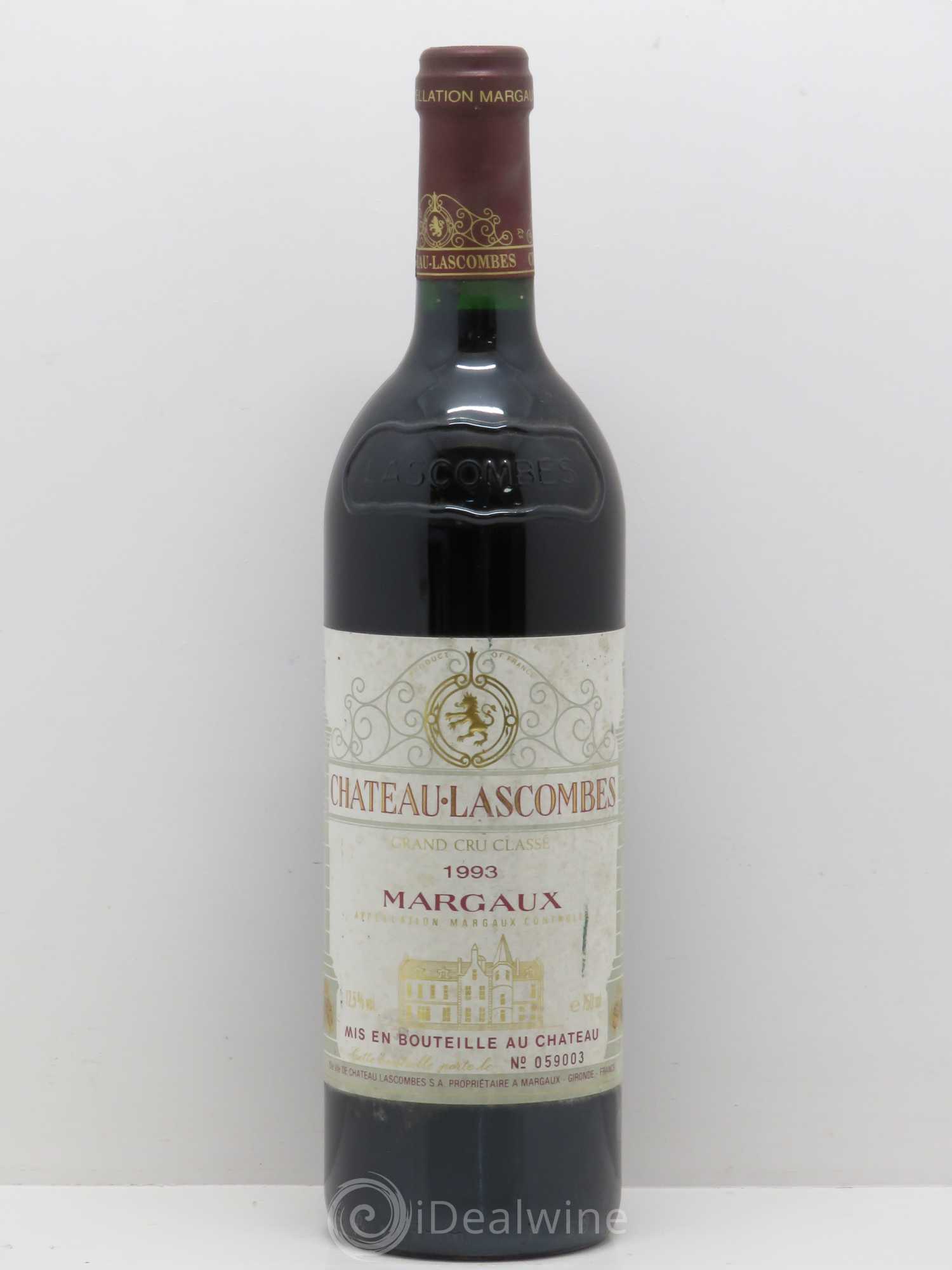Château Lascombes 2ème Grand Cru Classé 1993 - Lot de 1 bouteille - 0