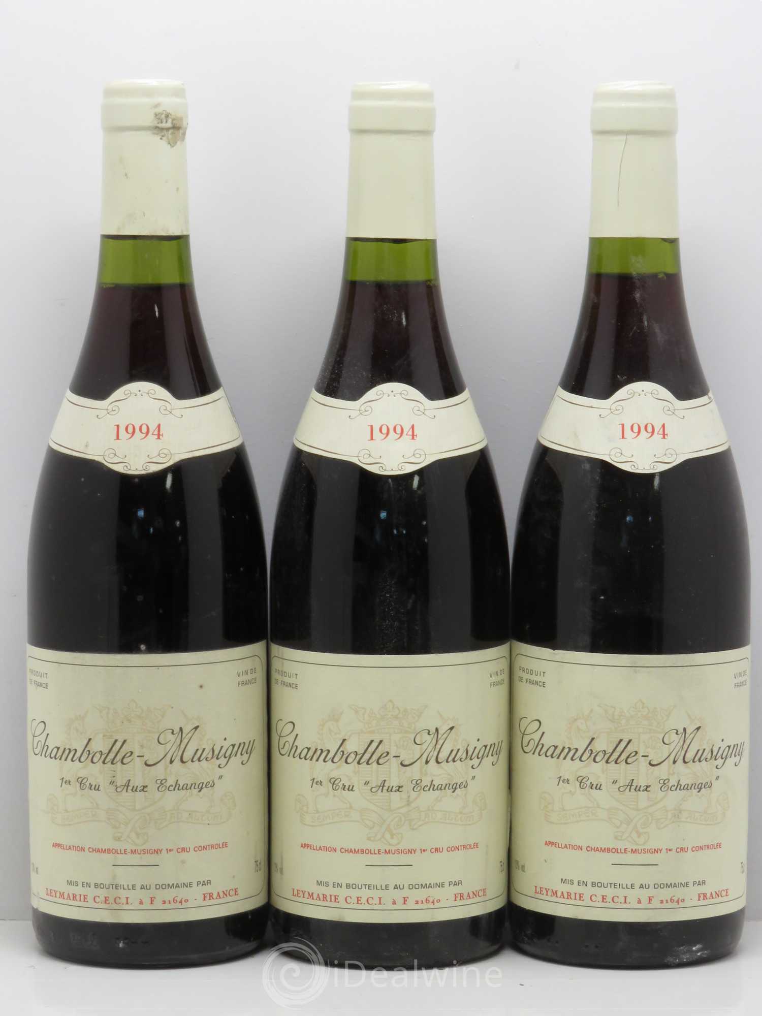 Chambolle-Musigny 1er Cru Aux Echanges Leymarie 1994 - Lot de 3 bouteilles - 0