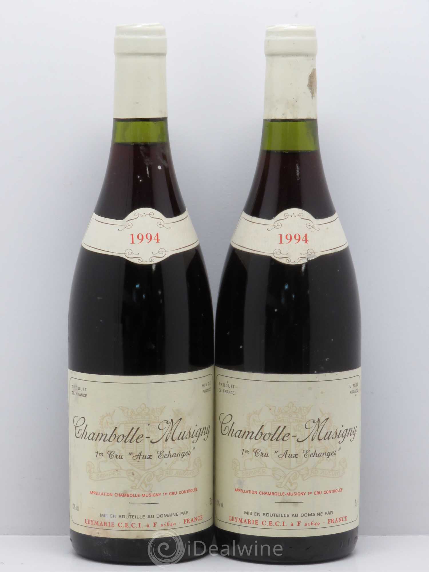 Chambolle-Musigny 1er Cru Aux Echanges Leymarie 1994 - Lot de 2 bouteilles - 0