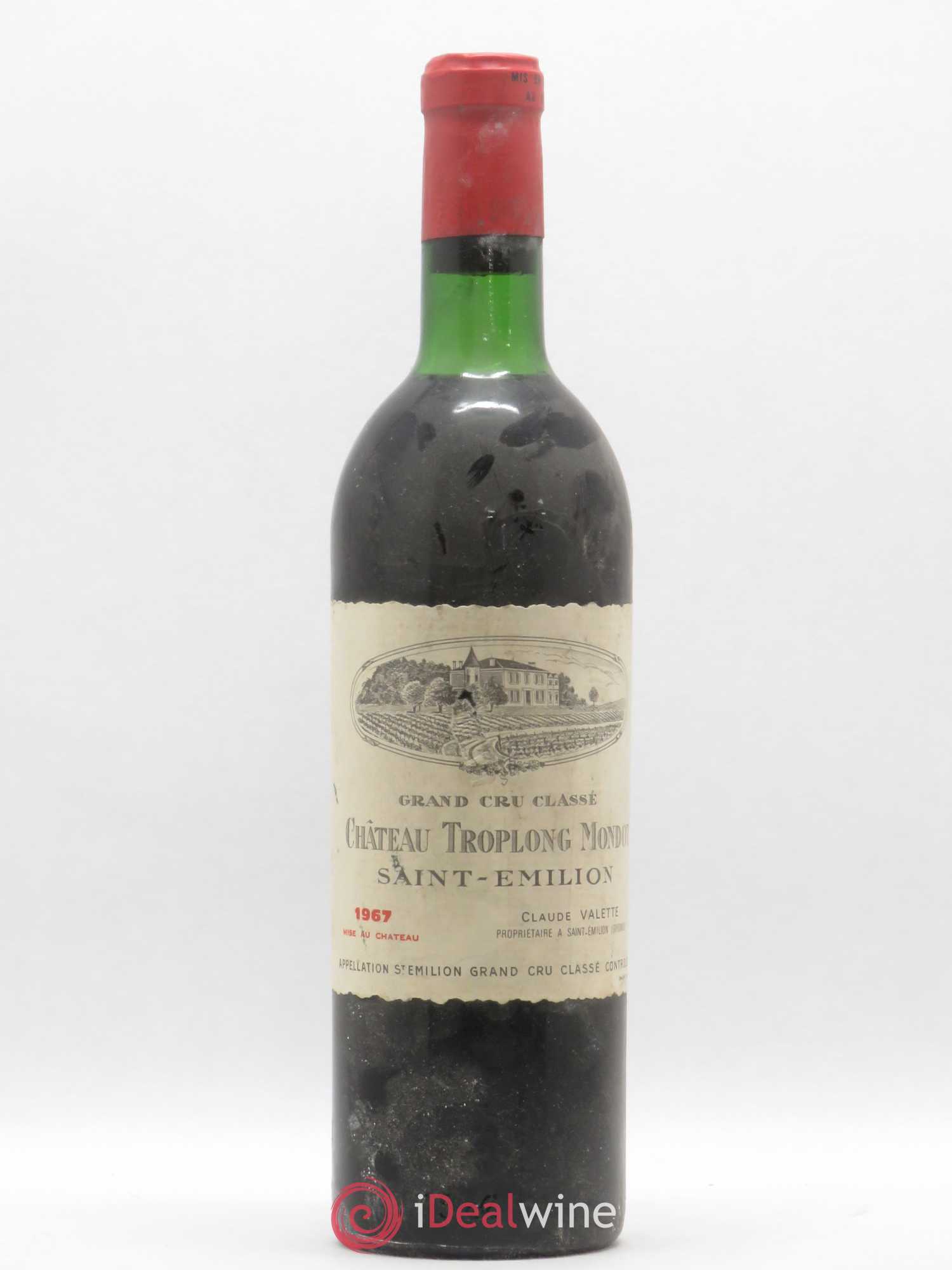 Château Troplong Mondot 1er Grand Cru Classé B 1967 - Lot de 1 bouteille - 0