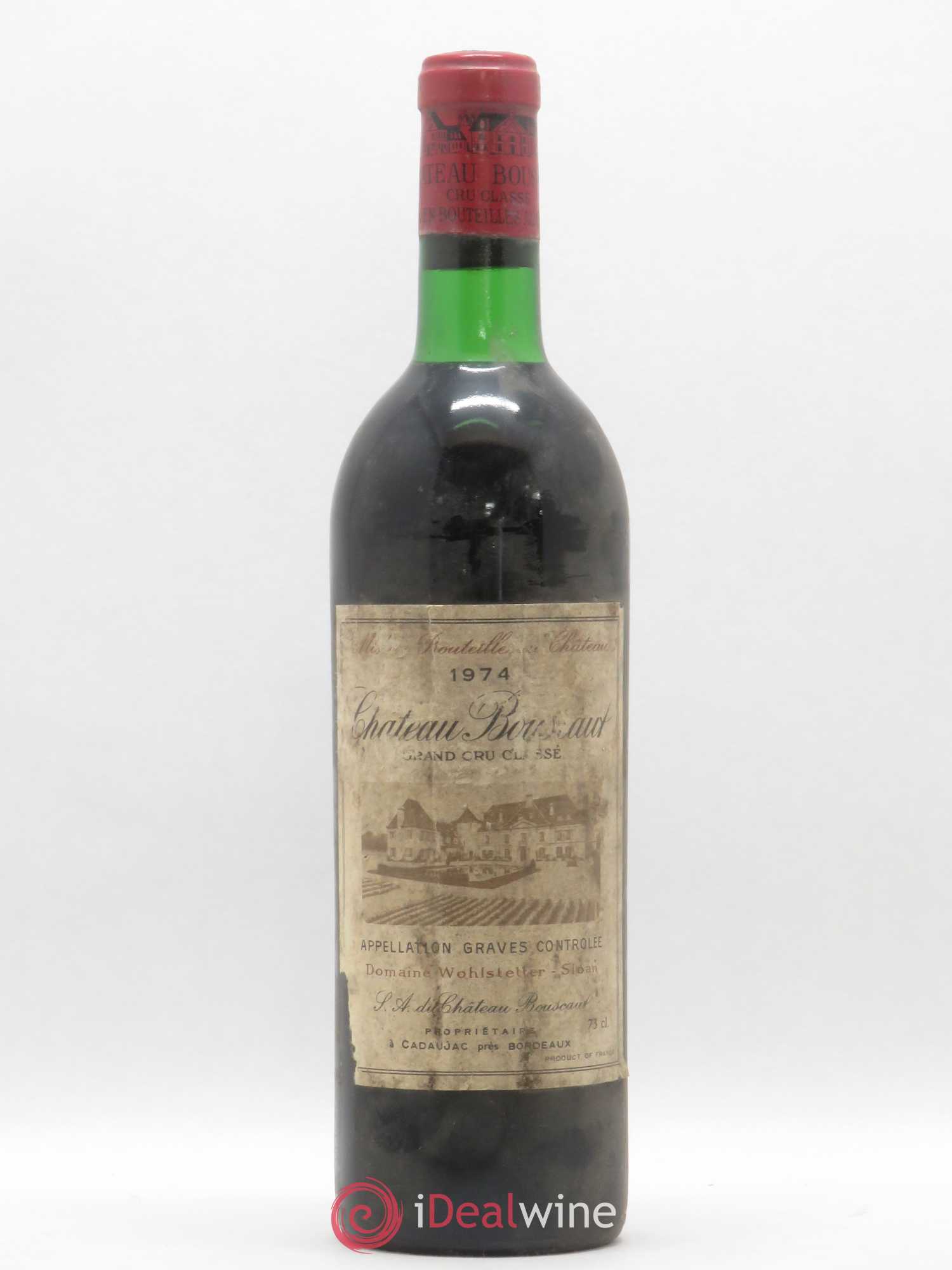 Château Bouscaut Cru Classé de Graves 1974 - Lot de 1 bouteille - 0