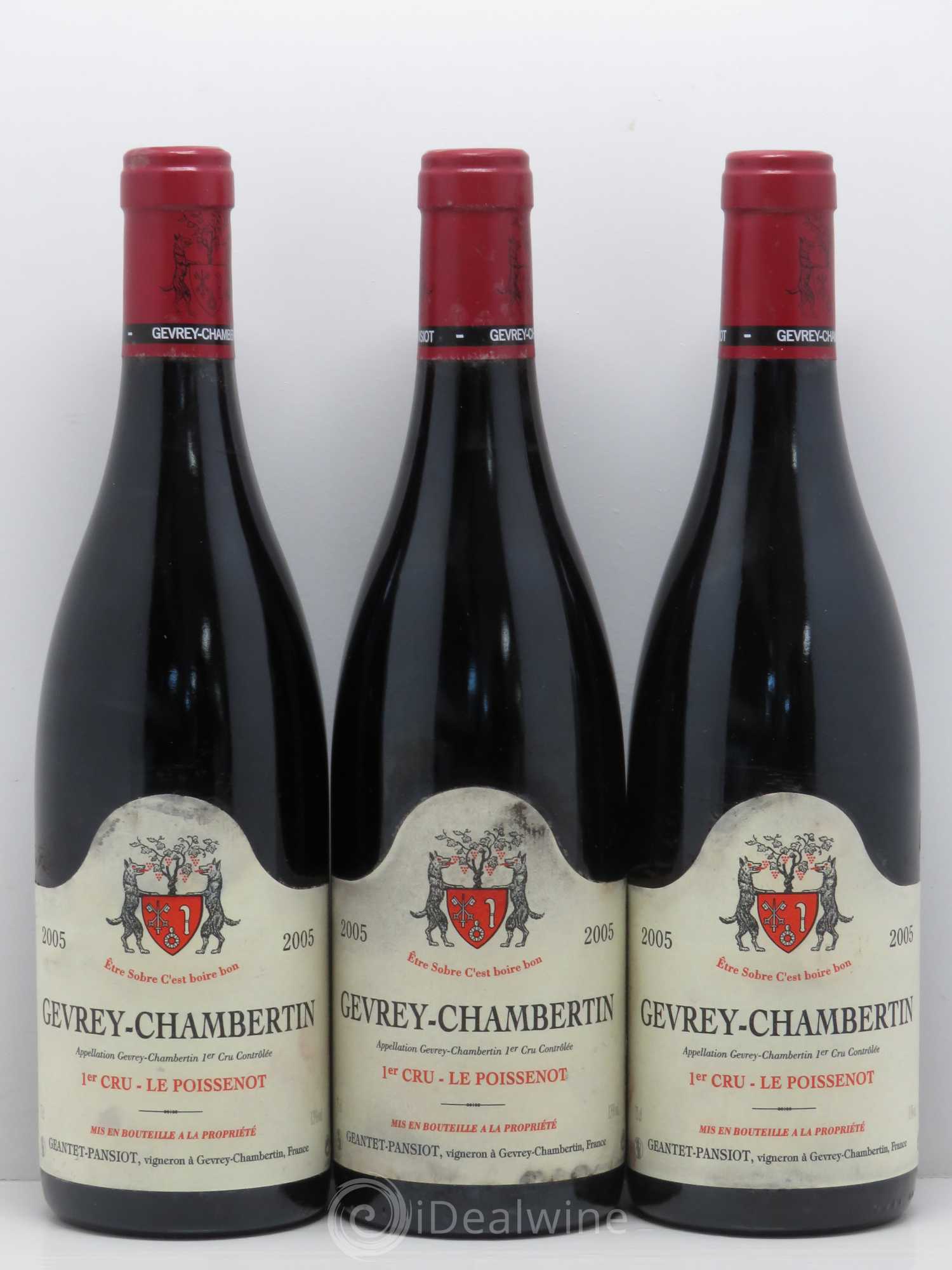 Gevrey-Chambertin 1er Cru Le Poissenot Geantet-Pansiot 2005 - Lot de 3 bouteilles - 0