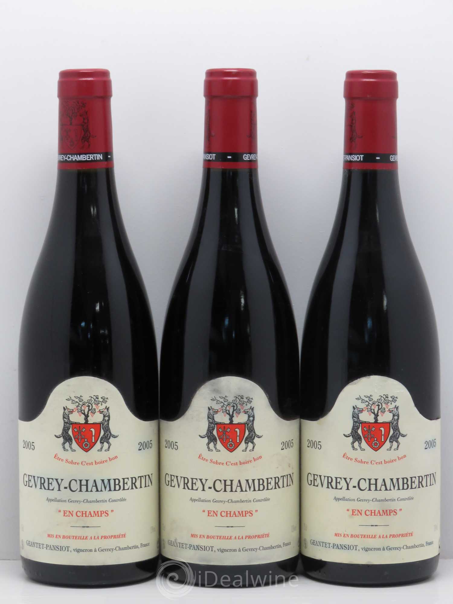 Gevrey-Chambertin En Champs Geantet-Pansiot 2005 - Lot de 3 bouteilles - 0