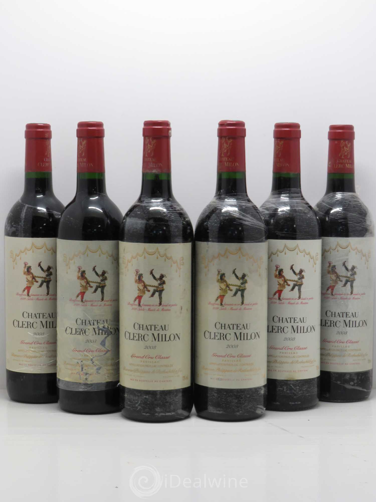 Château Clerc Milon 5ème Grand Cru Classé 2003 - Lot de 6 bouteilles - 0