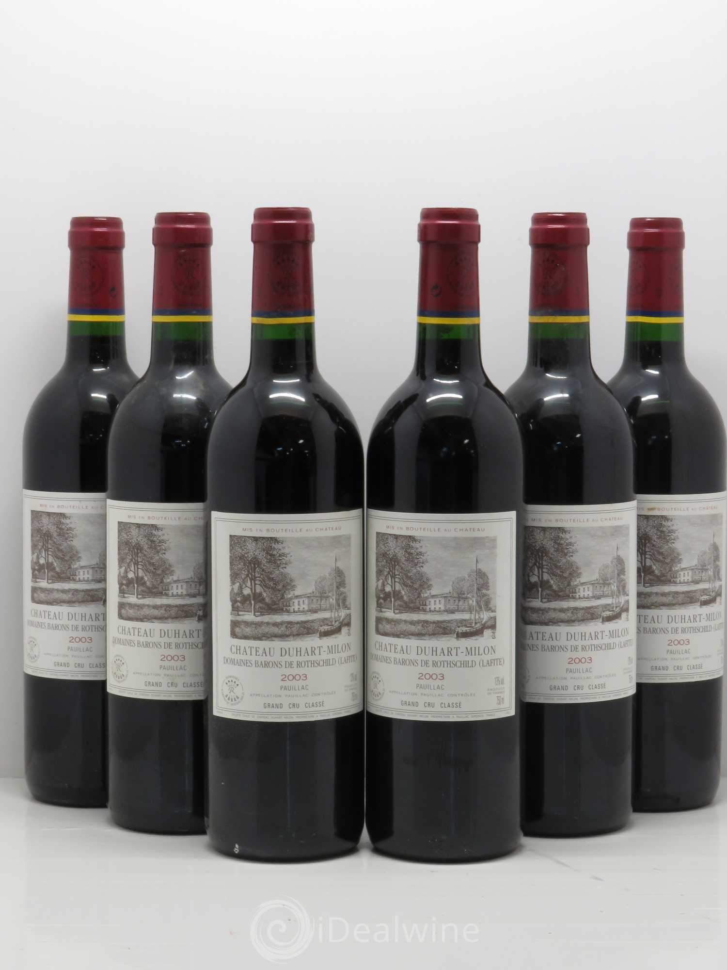 Château Duhart-Milon 4ème Grand Cru Classé 2003 - Lot de 6 bouteilles - 0