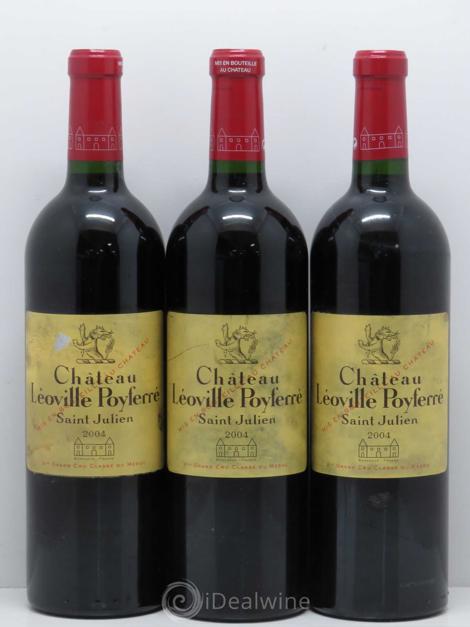 Château Léoville Poyferré 2ème Grand Cru Classé 2004 - Lot de 3 bouteilles - 0