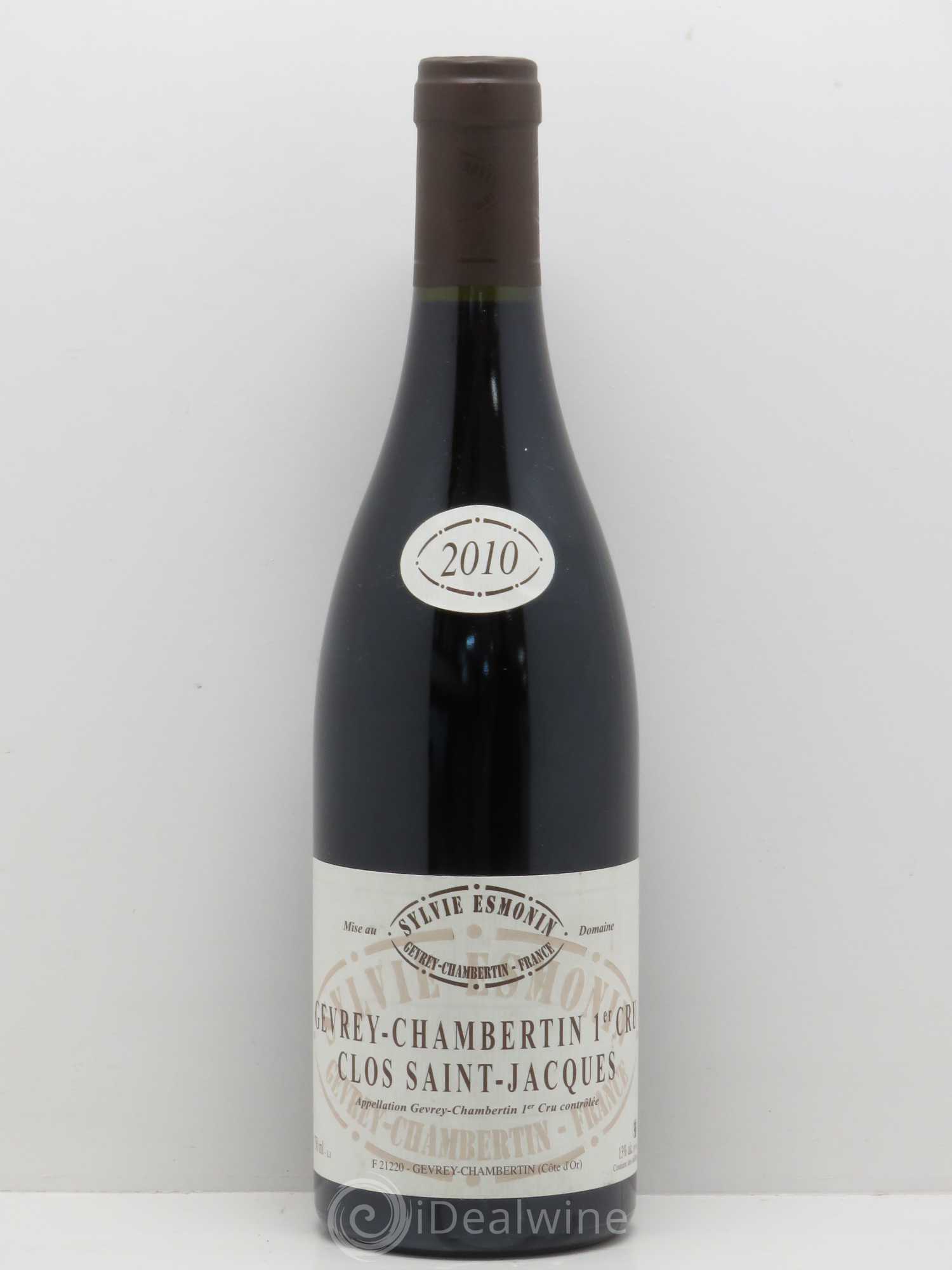 Gevrey-Chambertin 1er Cru Clos Saint Jacques Sylvie Esmonin 2010 - Lot de 1 bouteille - 0