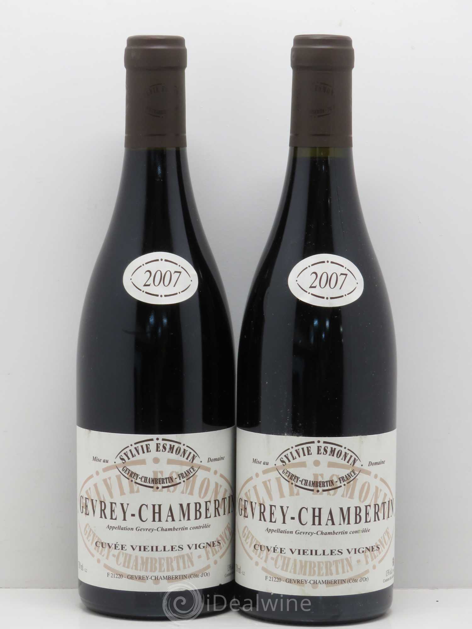 Gevrey-Chambertin Vieilles Vignes Sylvie Esmonin 2007 - Lot de 2 bouteilles - 0