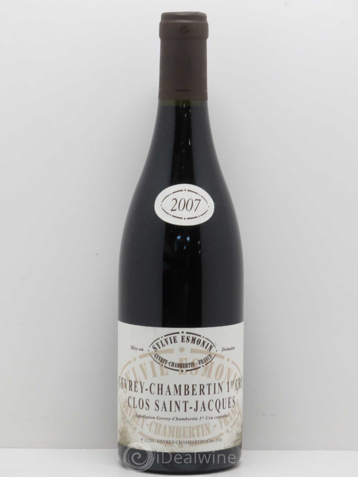 Gevrey-Chambertin 1er Cru Clos Saint Jacques Sylvie Esmonin 2007 - Lot de 1 bouteille - 0