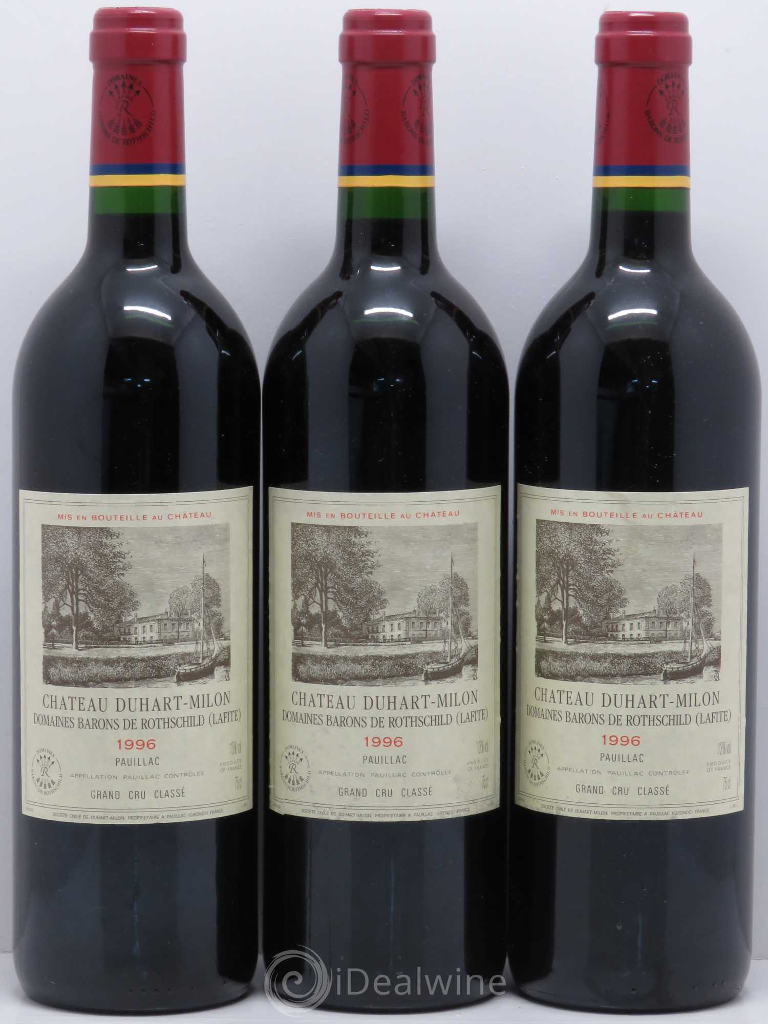 Château Duhart-Milon 4ème Grand Cru Classé 1996 - Lot de 3 bouteilles - 0