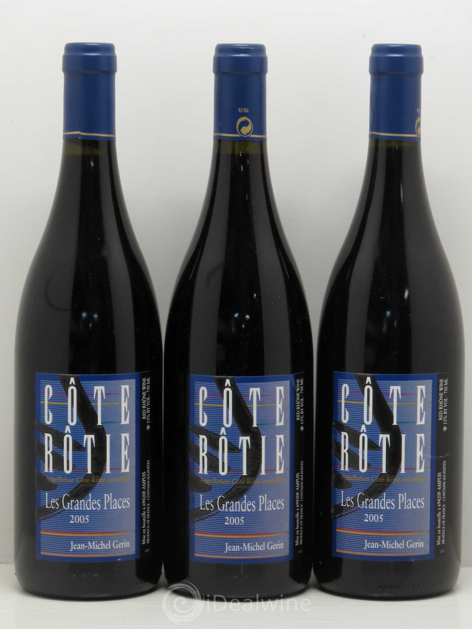 Côte-Rôtie Les Grandes Places Jean-Michel Gerin 2005 - Lot de 3 bouteilles - 0