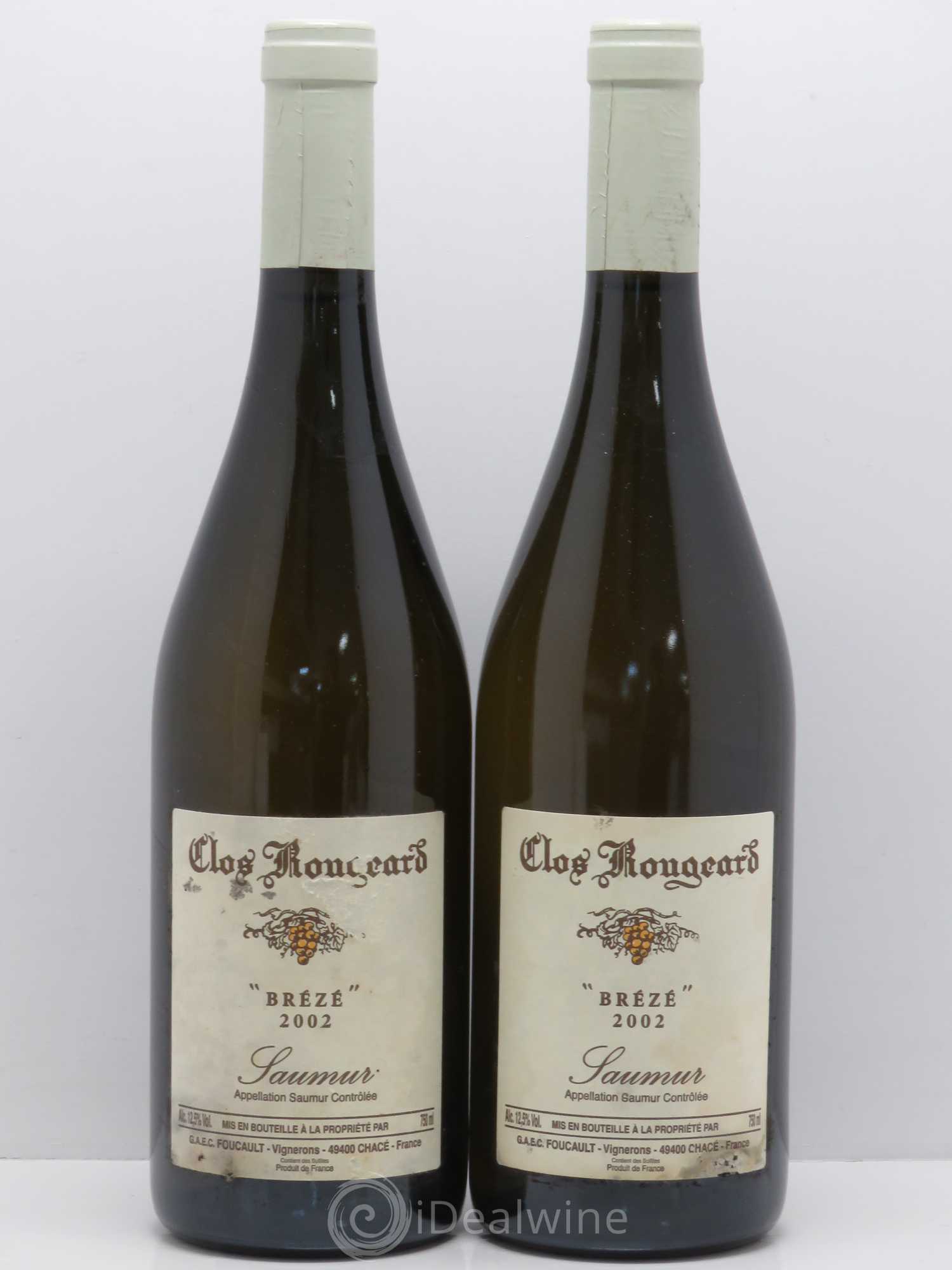 Saumur Brézé Clos Rougeard 2002 - Lot de 2 bouteilles - 0