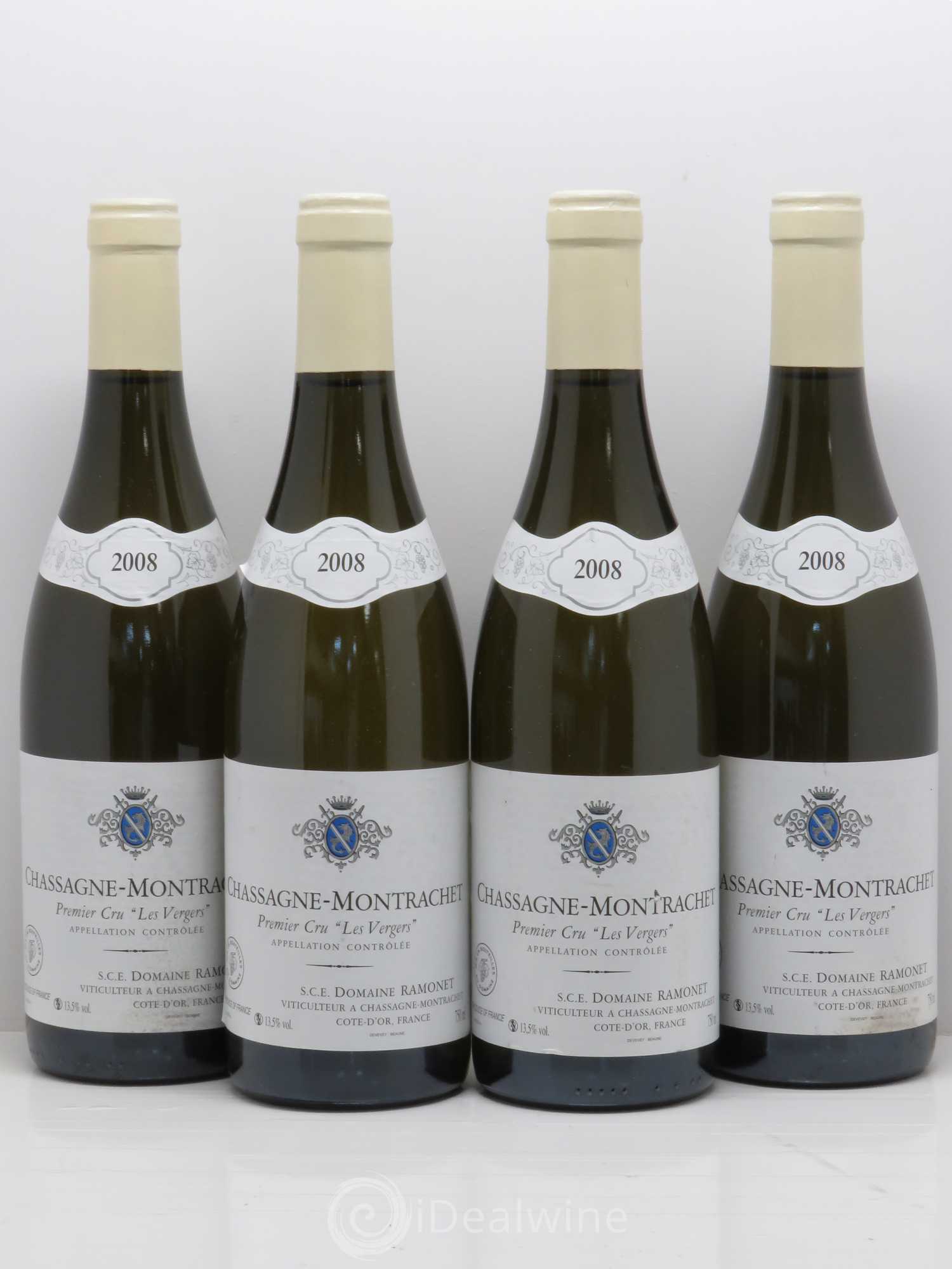 Chassagne-Montrachet 1er Cru Les Vergers Ramonet (Domaine) 2008 - Lot de 4 bouteilles - 0