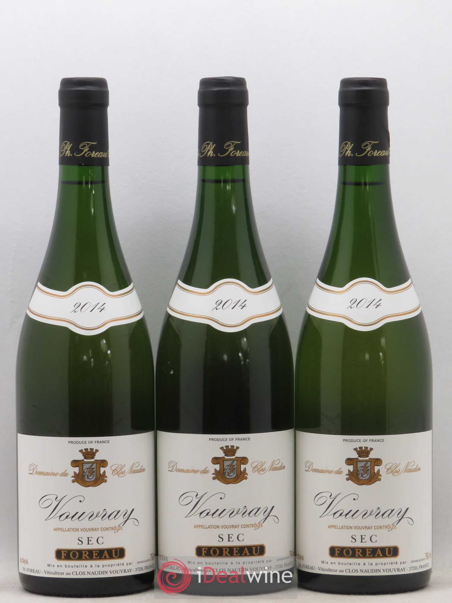 Vouvray Sec Clos Naudin - Philippe Foreau 2014 - Lot de 3 bouteilles - 0