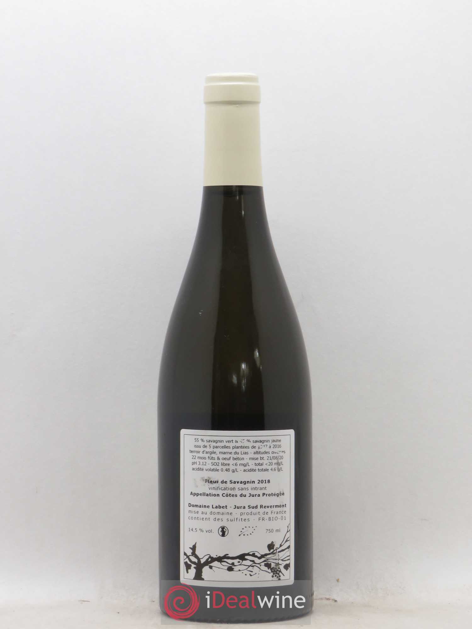 Côtes du Jura Fleur de Savagnin Romain - Julien  - Charline Labet 2018 - Lot de 1 bouteille - 1