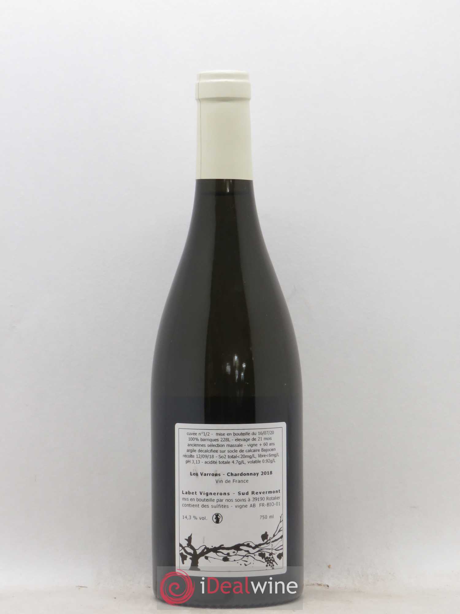 Vin de France Chardonnay Les Varrons Labet 2018 - Posten von 1 Flasche - 1