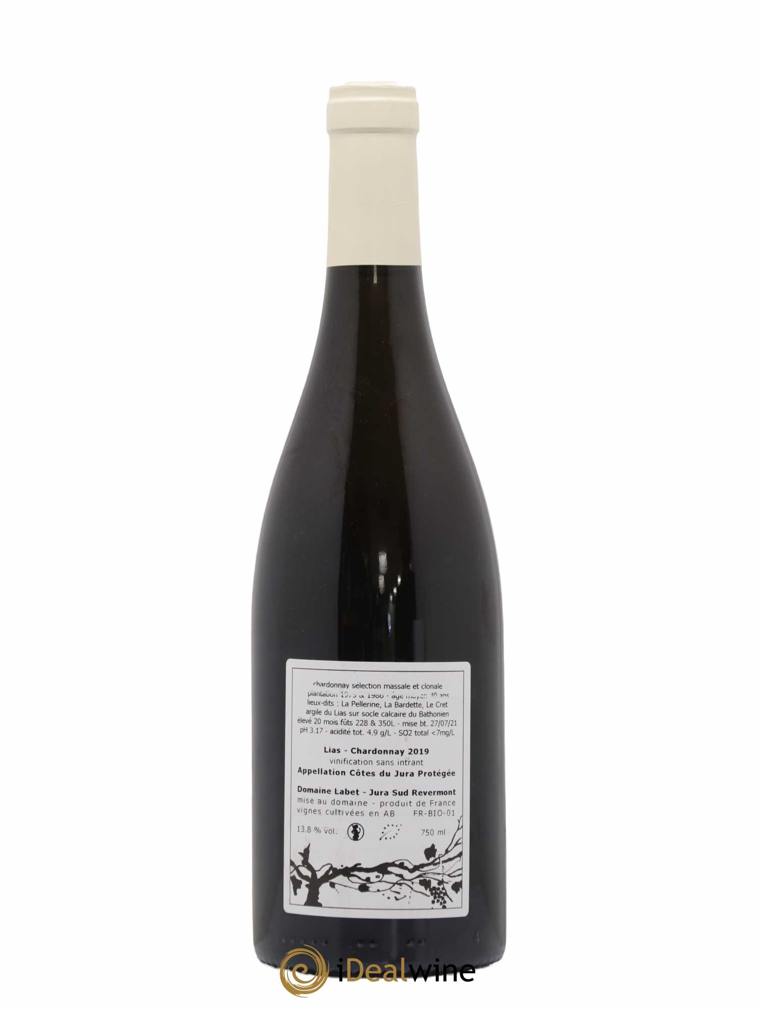 Côtes du Jura Chardonnay Lias Romain - Julien - Charline Labet 2019 - Lot de 1 bouteille - 1