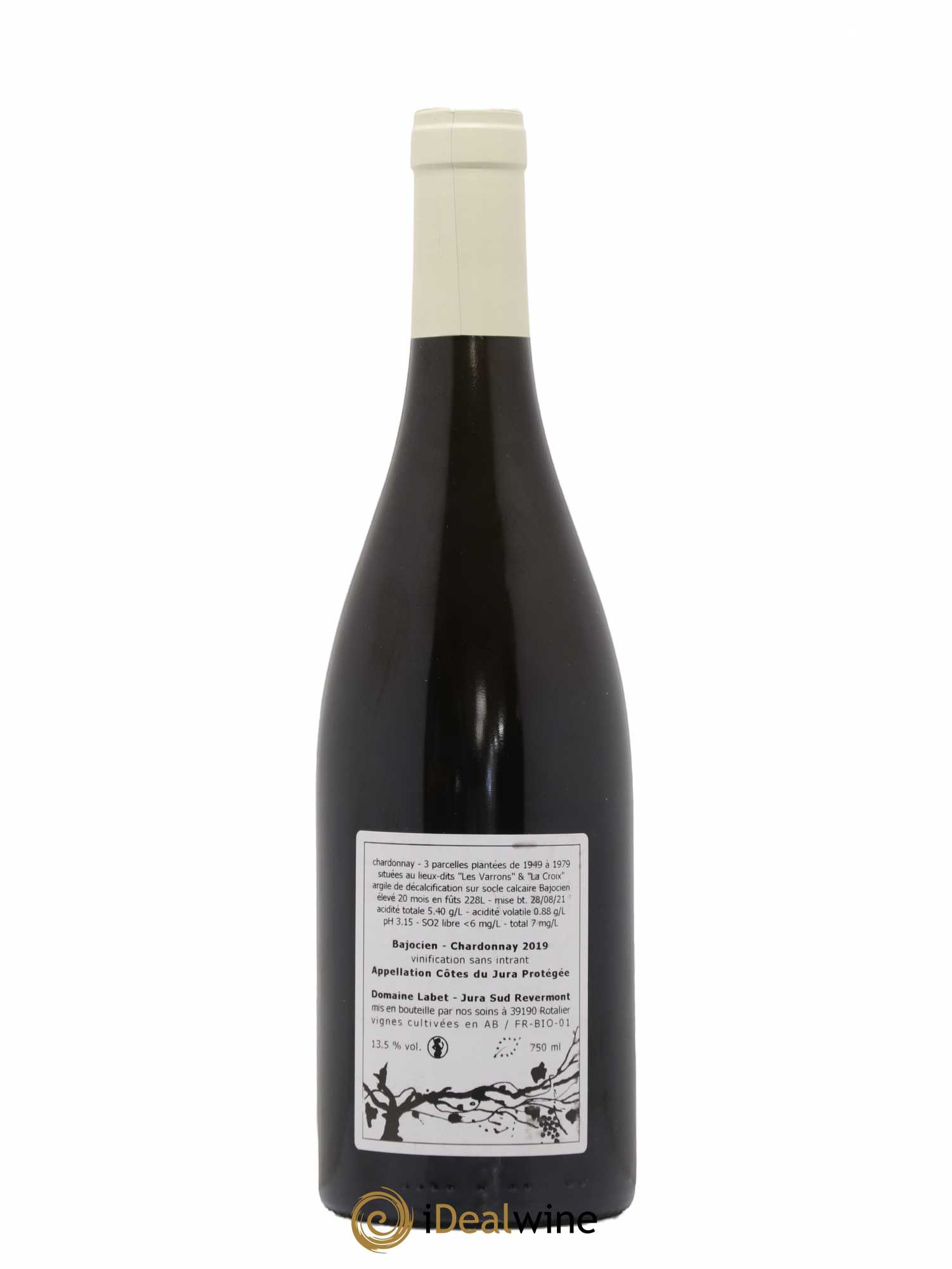 Côtes du Jura Chardonnay Bajocien Romain - Julien - Charline Labet 2019 - Lot de 1 bouteille - 1