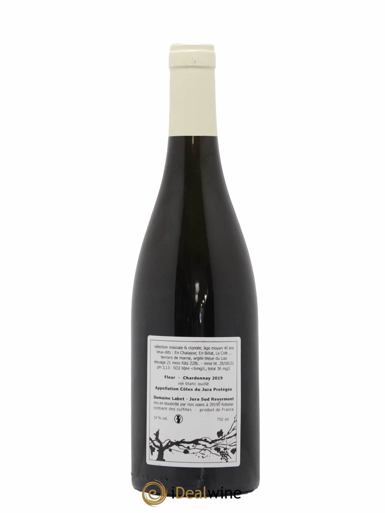 Côtes du Jura Chardonnay Fleur Romain - Julien - Charline Labet 2019 - Lot de 1 bouteille - 1
