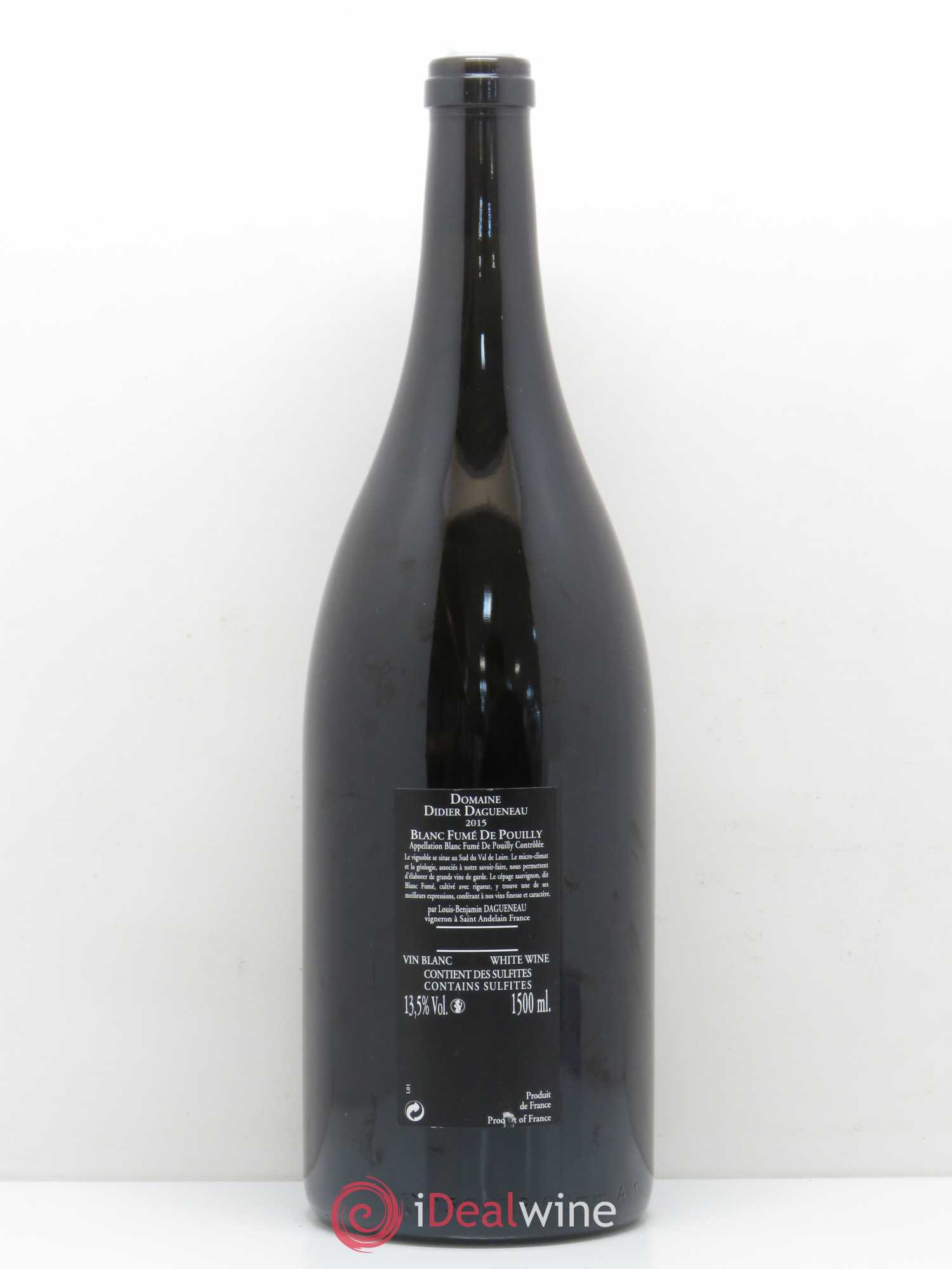Vin de France (anciennement Pouilly-Fumé) Silex Dagueneau (Domaine Didier - Louis-Benjamin) 2015 - Lot de 1 magnum - 1