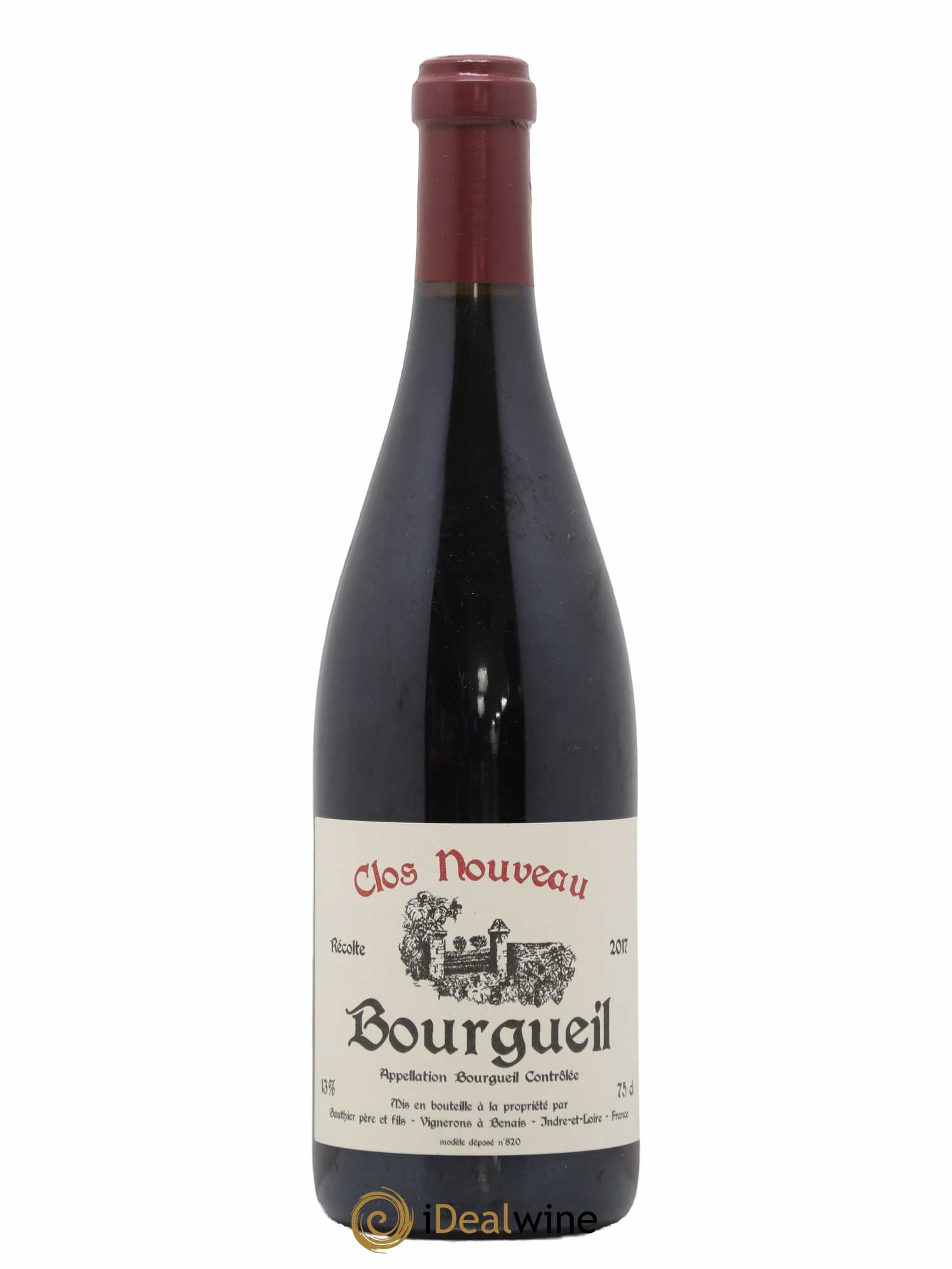 Bourgueil Clos Nouveau Domaine du Bel Air 2017 - Lot de 1 bouteille - 0