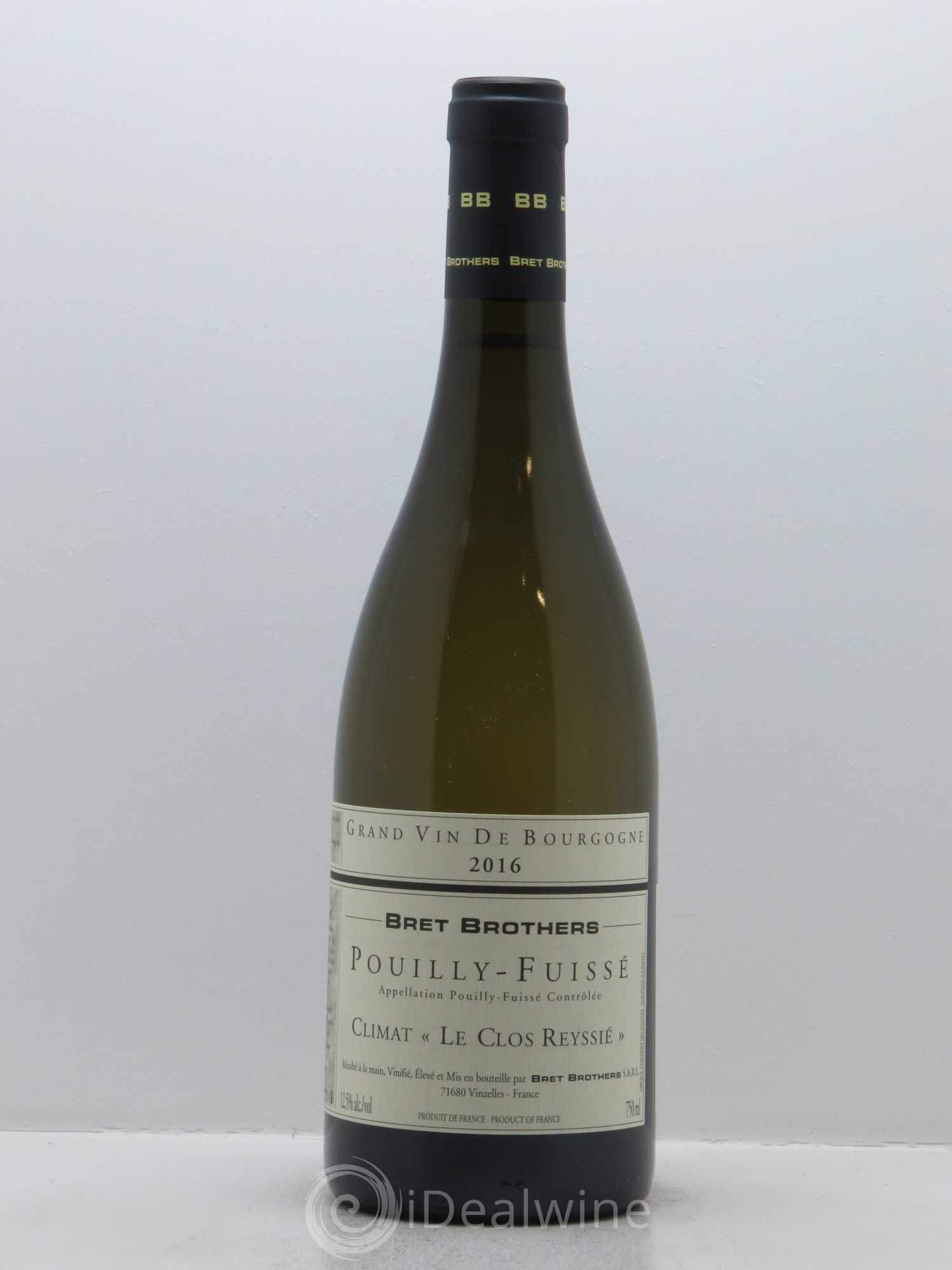 Pouilly-Fuissé Le Clos Reyssié Bret Brothers 2016 - Lot de 1 bouteille - 0