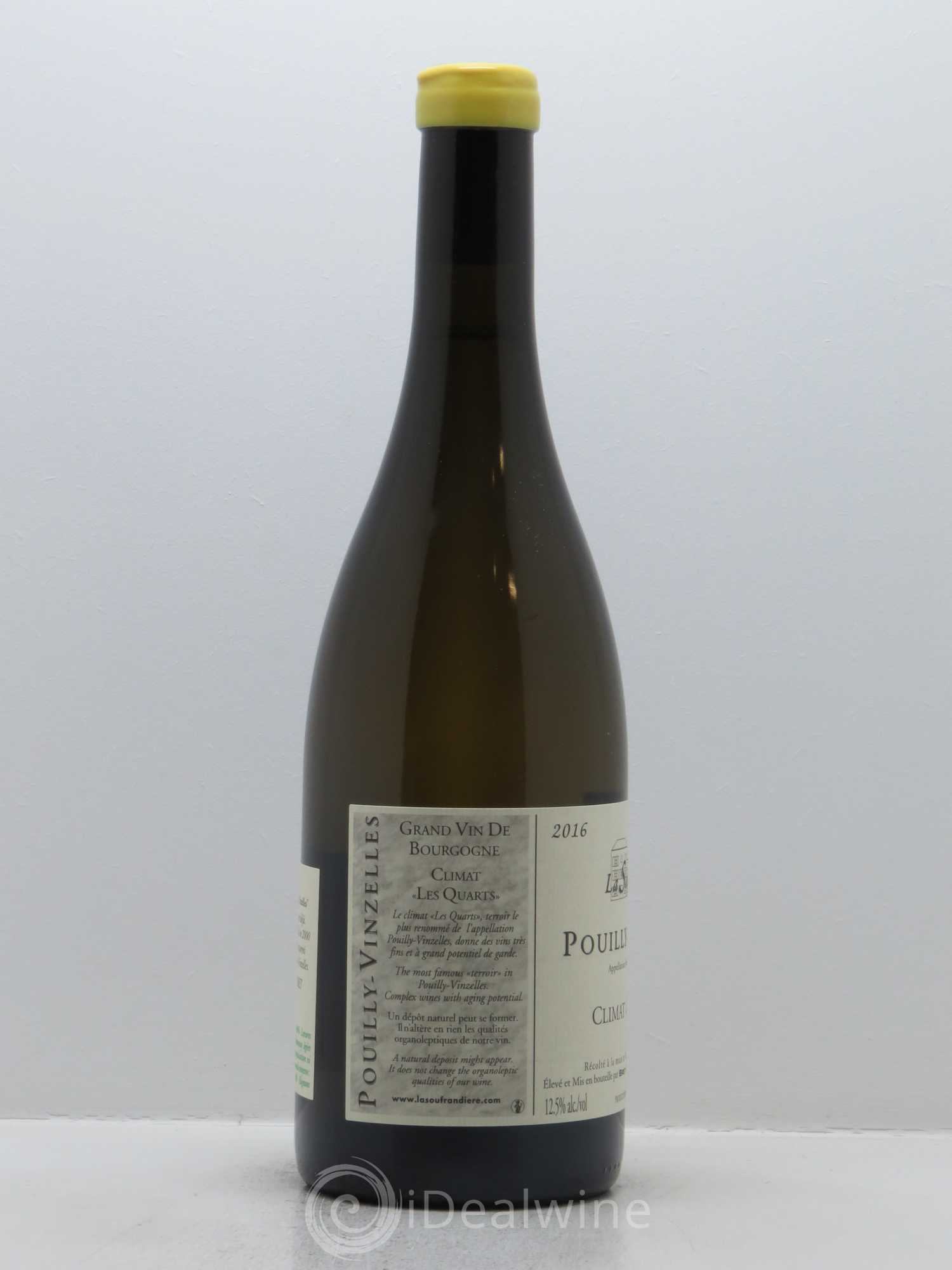 Pouilly-Vinzelles Les Quarts La Soufrandière - Bret Brothers 2016 - Lot de 1 bouteille - 1