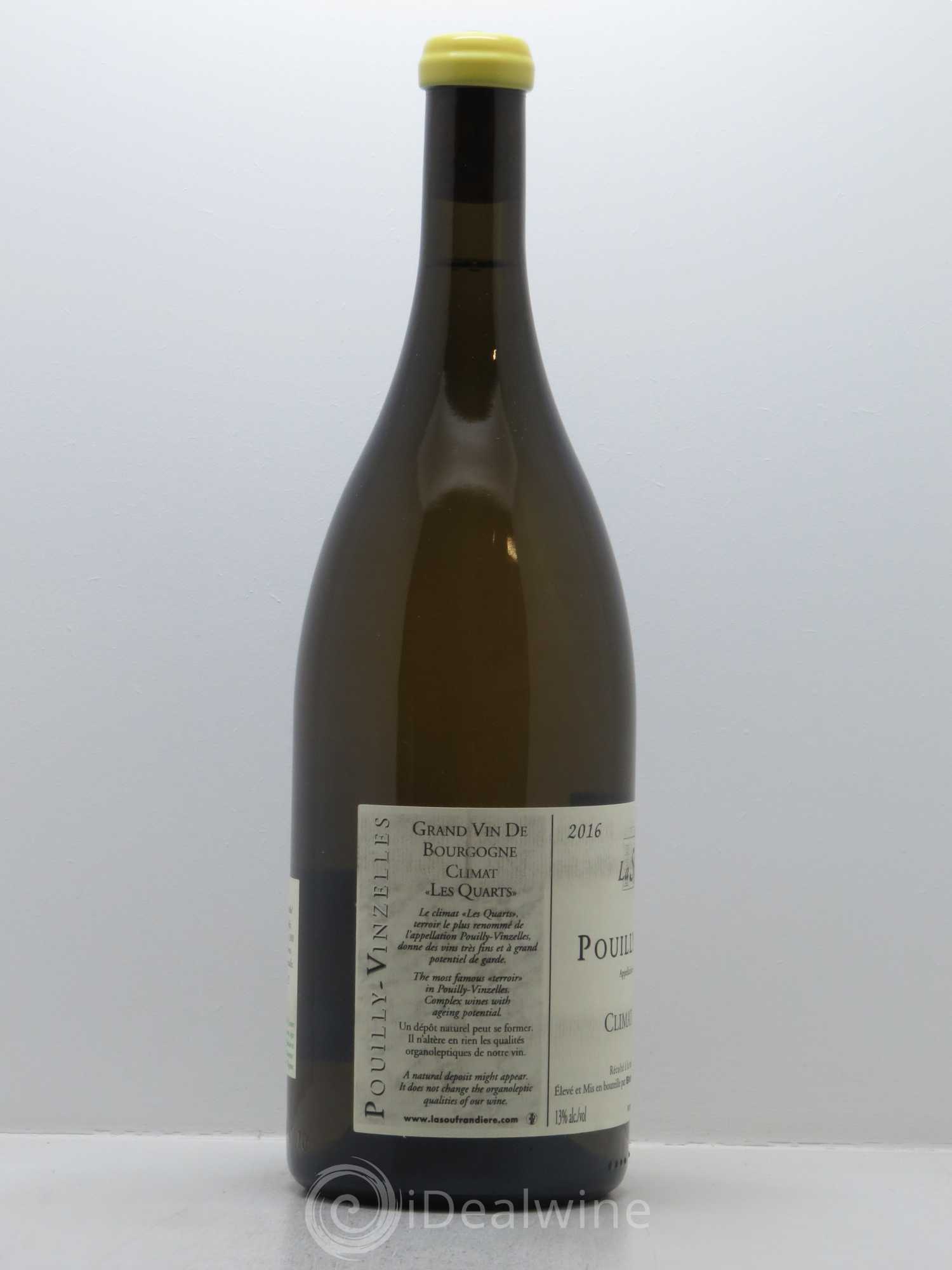 Pouilly-Vinzelles Les Quarts La Soufrandière - Bret Brothers 2016 - Lot de 1 magnum - 1
