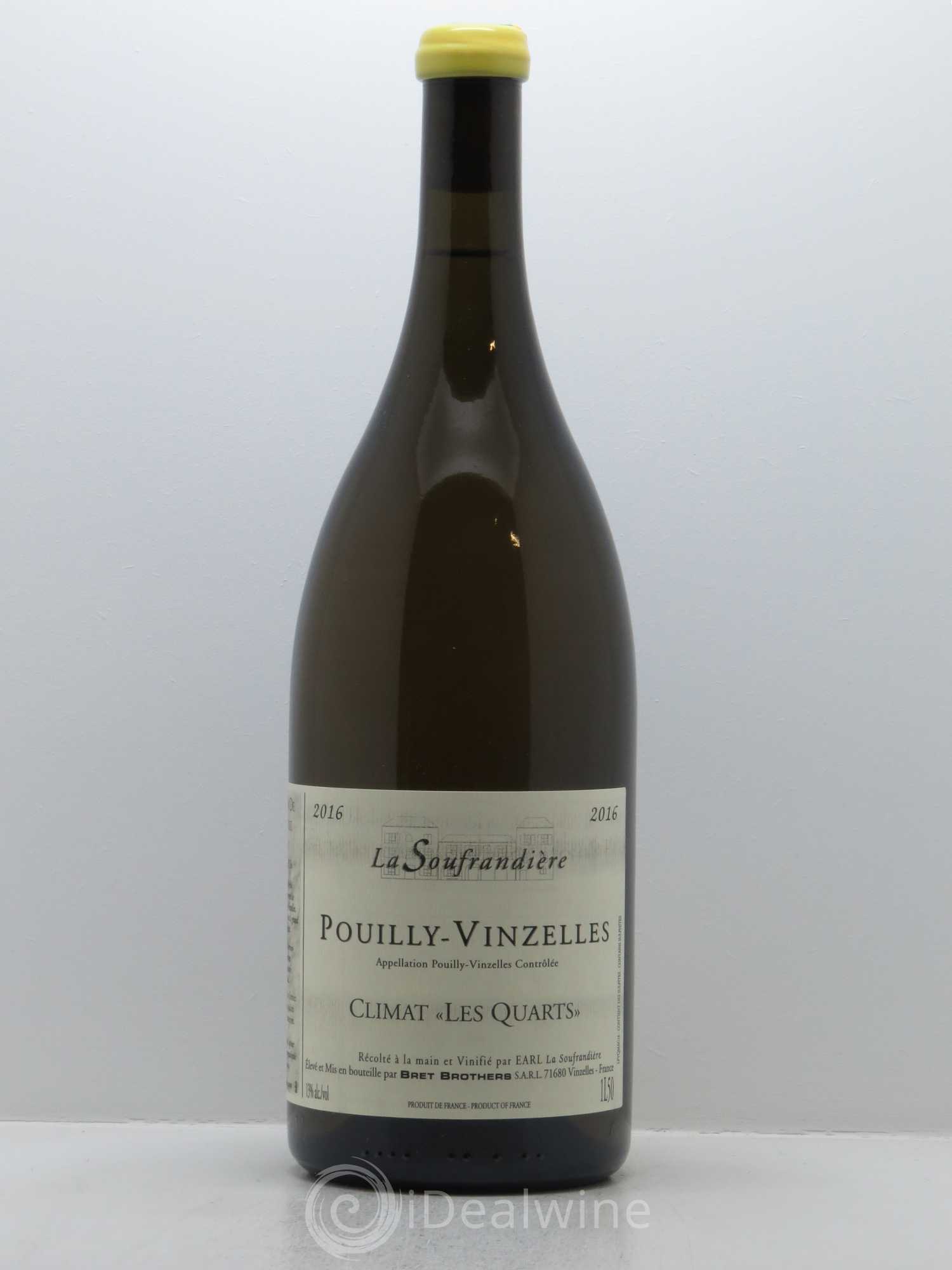 Pouilly-Vinzelles Les Quarts La Soufrandière - Bret Brothers 2016 - Lot de 1 magnum - 0