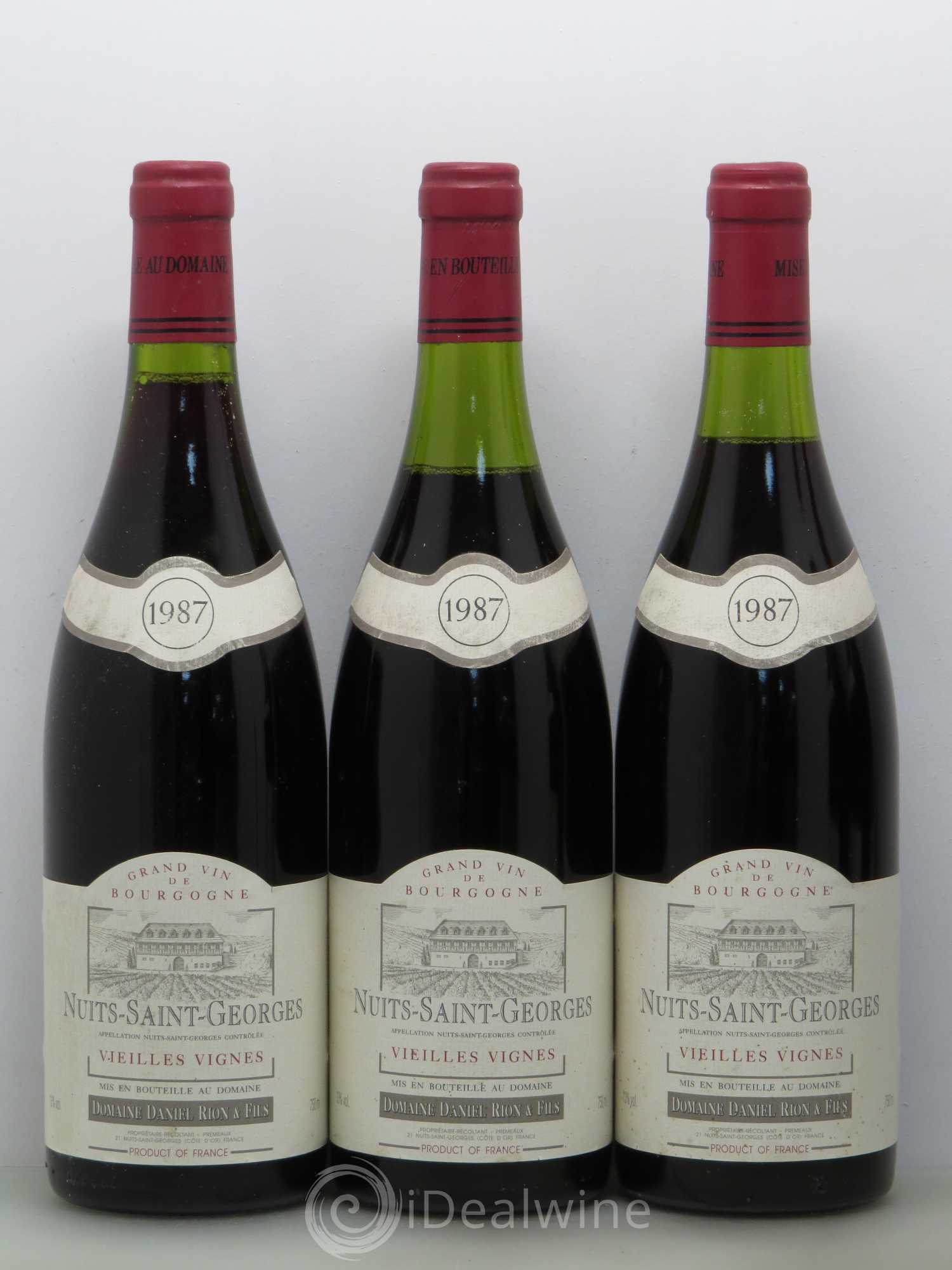 Nuits-Saint-Georges Vieilles vignes - Domaine Rion et Fils 1987 - Posten von 5 Flaschen - 1