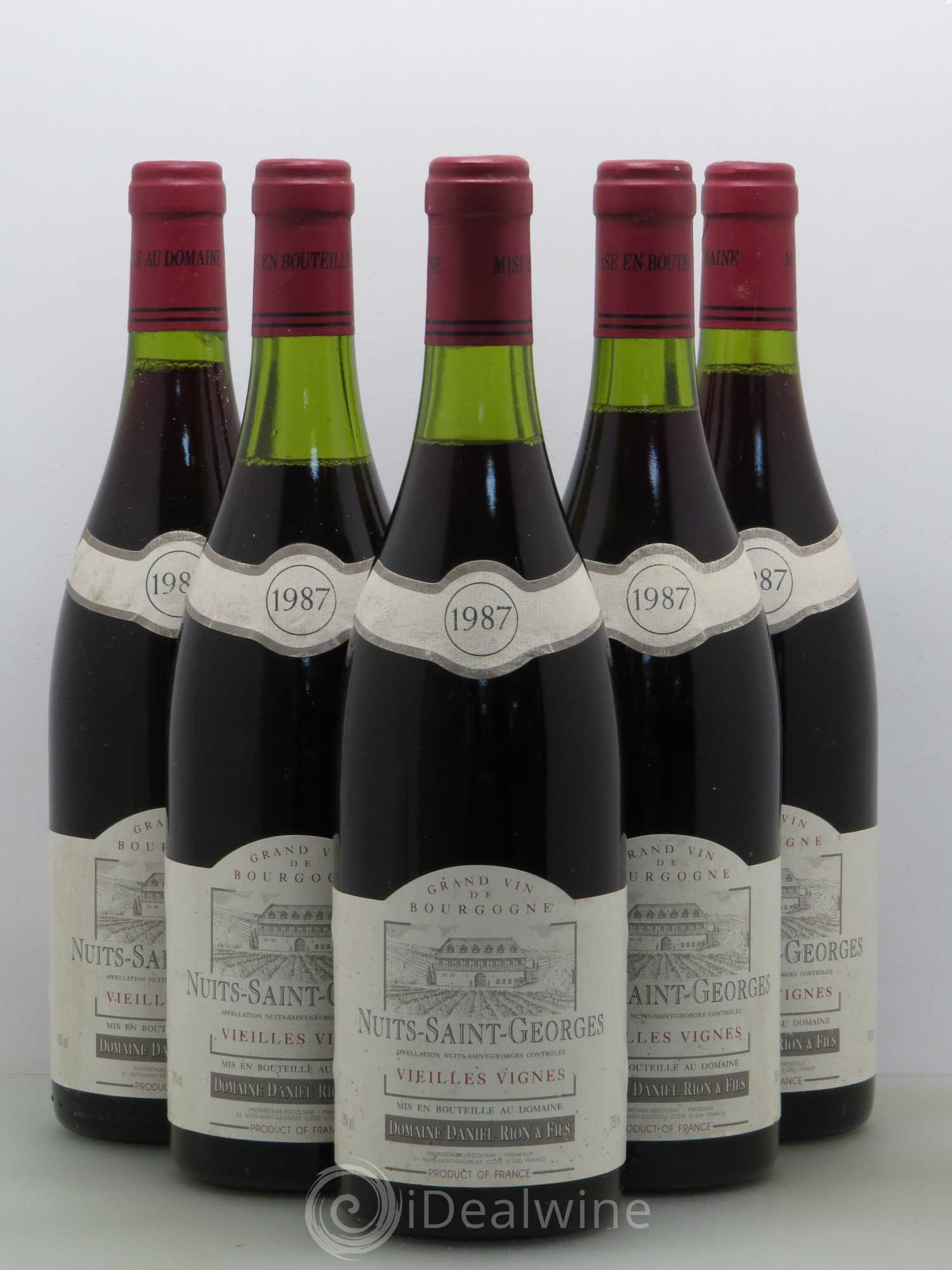 Nuits-Saint-Georges Vieilles vignes - Domaine Rion et Fils 1987 - Posten von 5 Flaschen - 0