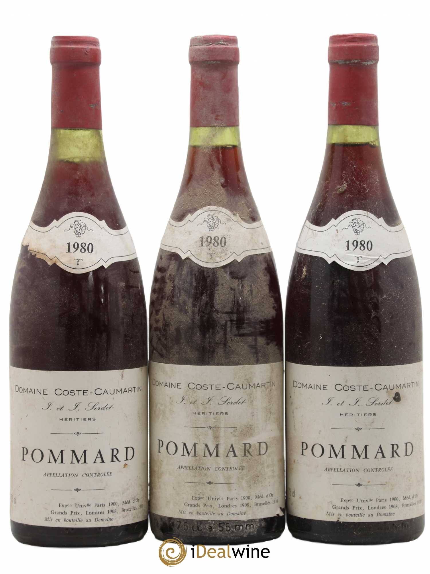 Pommard Coste Caumartin 1980 - Lot de 3 bouteilles - 0