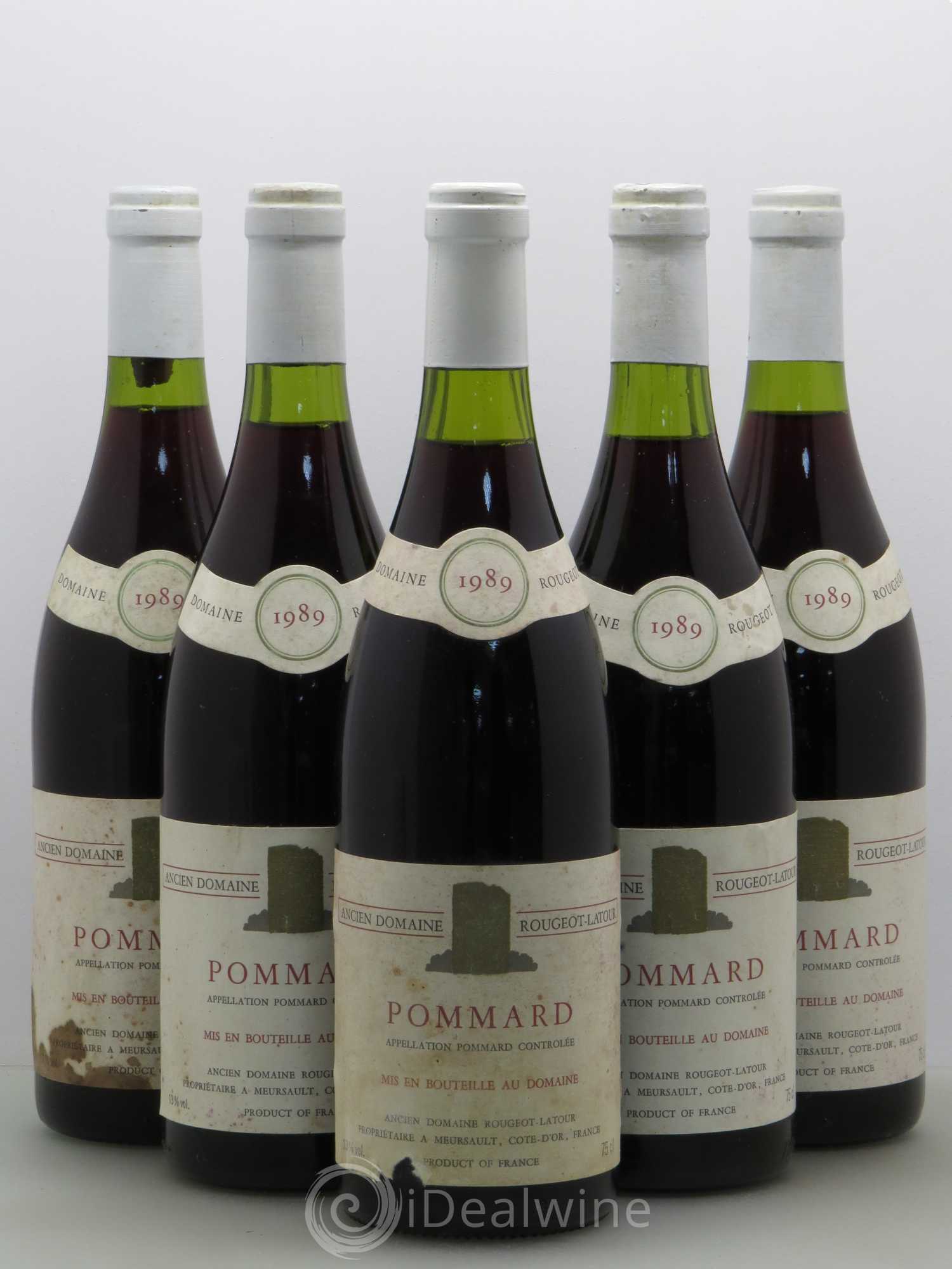 Pommard Rougeot Latour 1989 - Lot de 5 bouteilles - 0